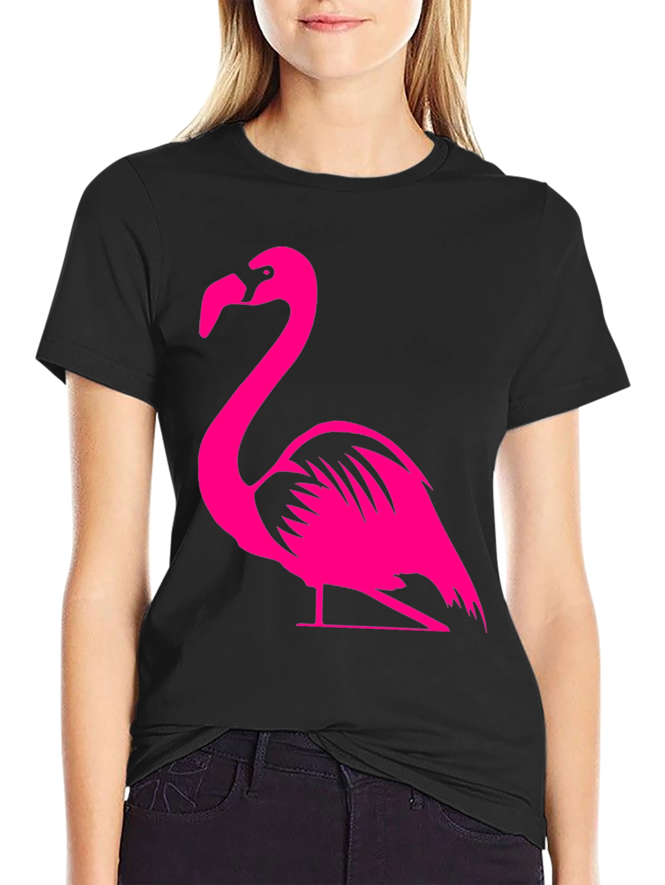 Flamingo Graphic Tee - Mens Black T-Shirt