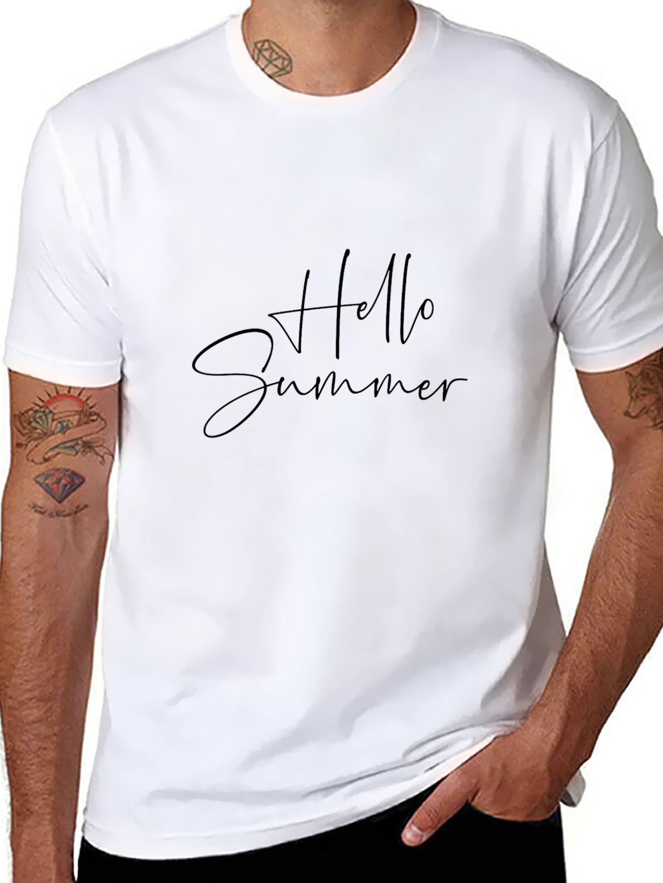 Hello Summer Black T-Shirt