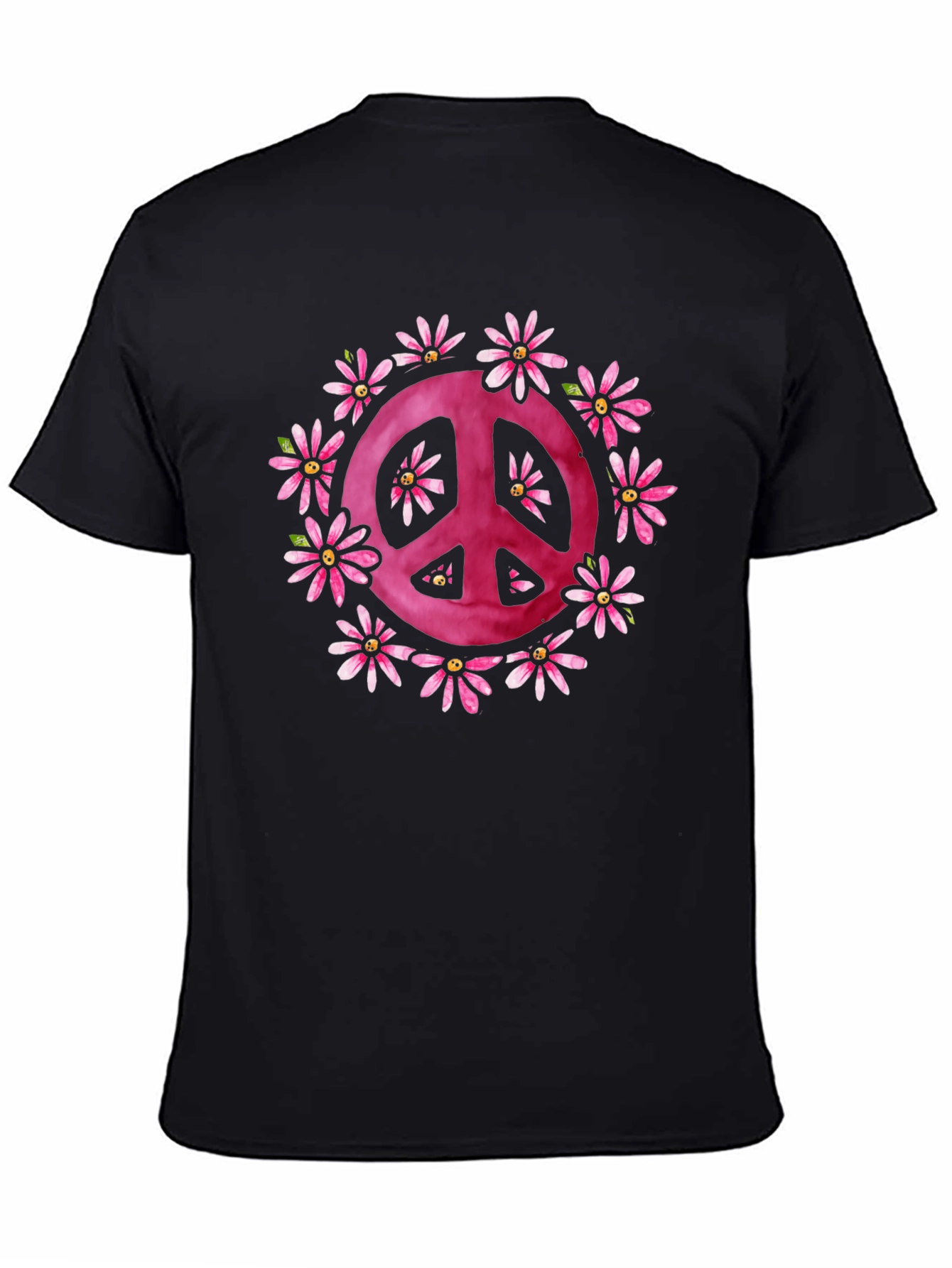 Peace Sign Flower Graphic T-Shirt
