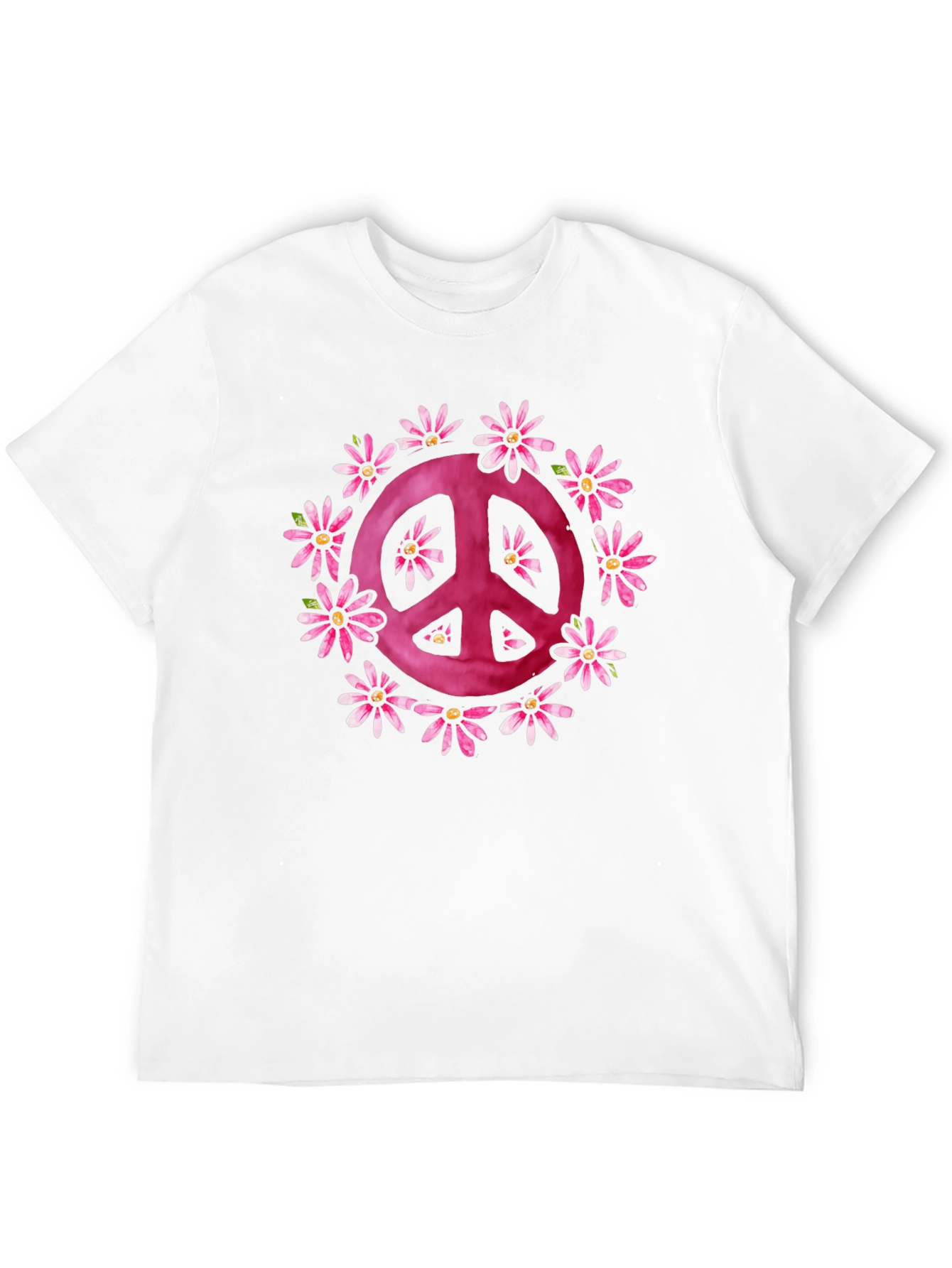 Peace Sign Flower Graphic T-Shirt