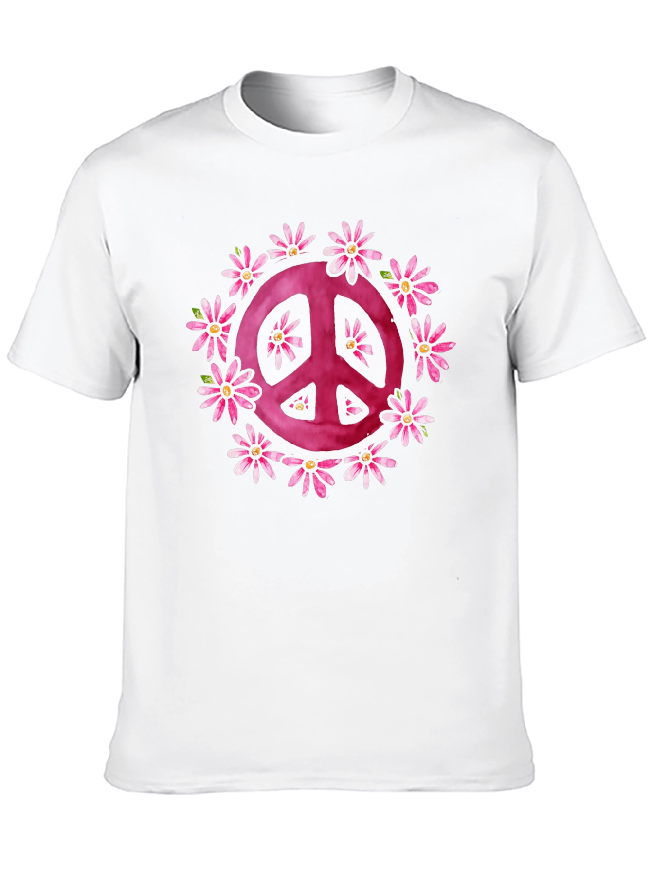 Peace Sign Flower Graphic T-Shirt