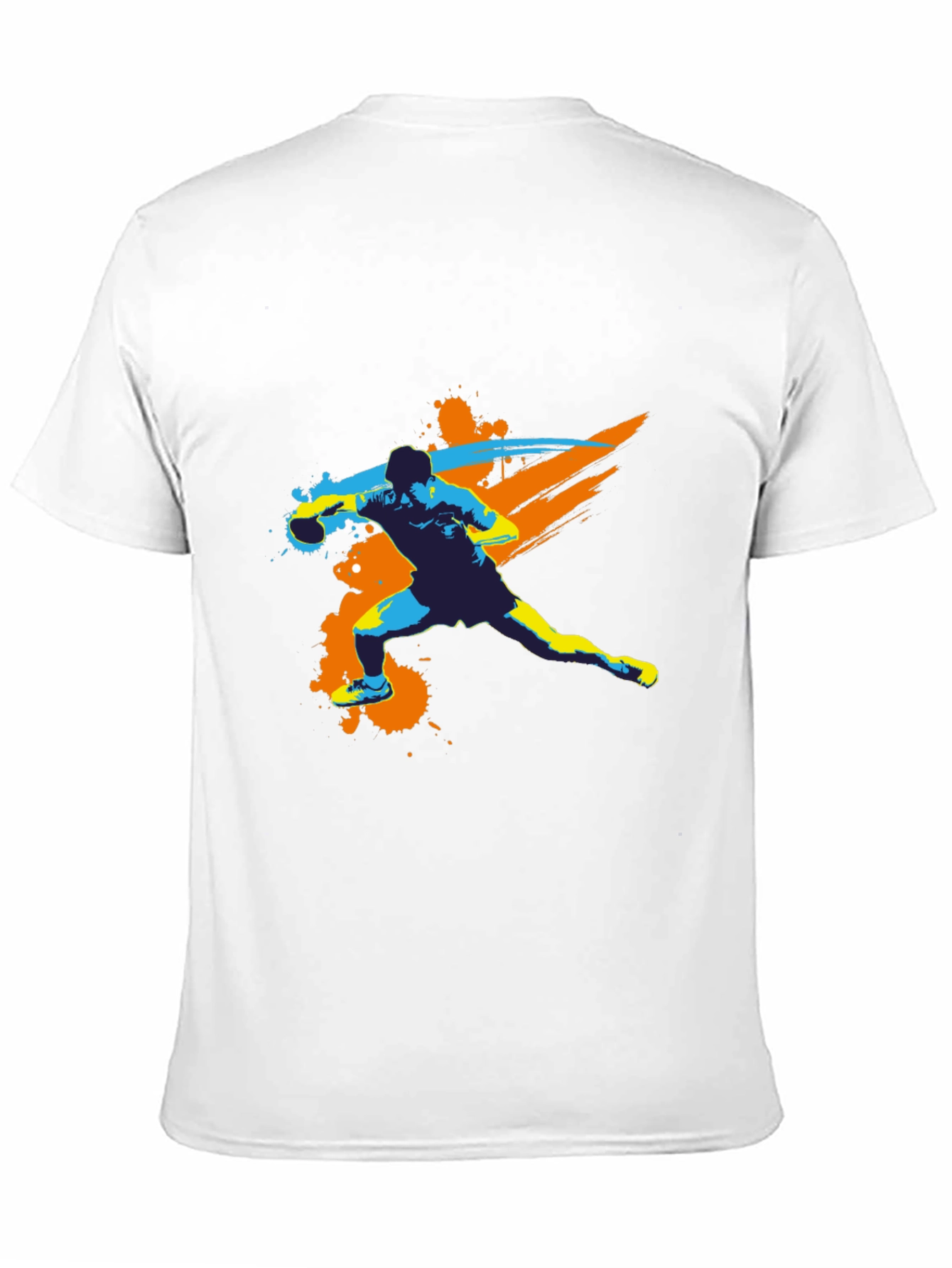 Dynamic Football Player Graphic Tee - Black