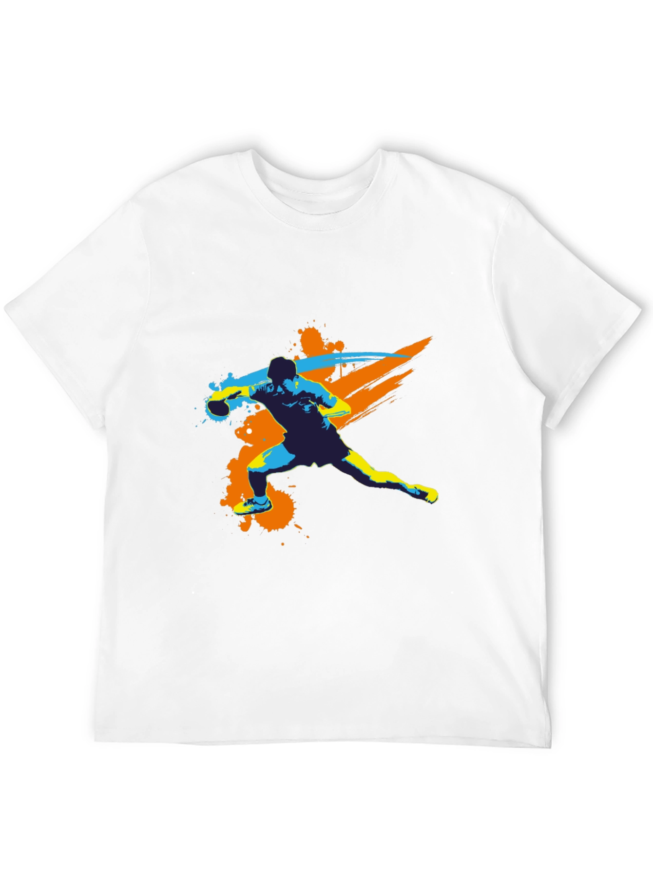 Dynamic Football Player Graphic Tee - Black