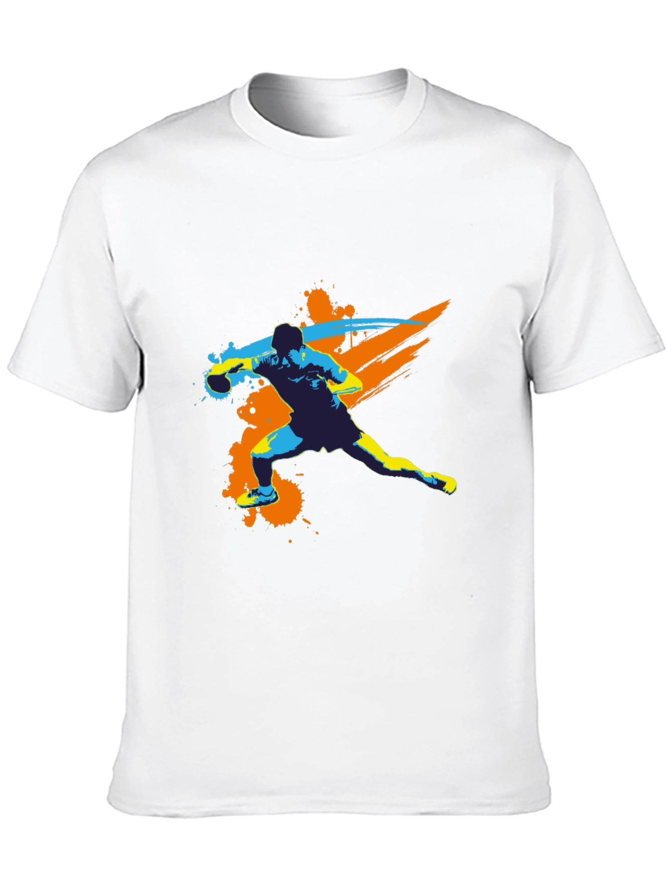 Dynamic Football Player Graphic Tee - Black