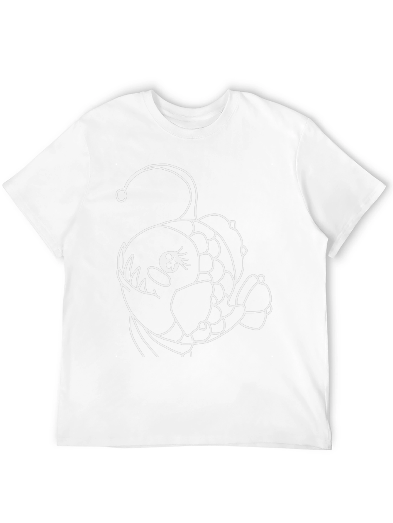 Angler Fish Graphic Tee - Black Cotton T-Shirt