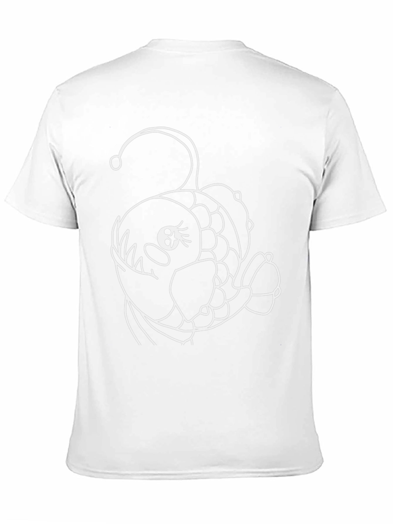 Angler Fish Graphic Tee - Black Cotton T-Shirt