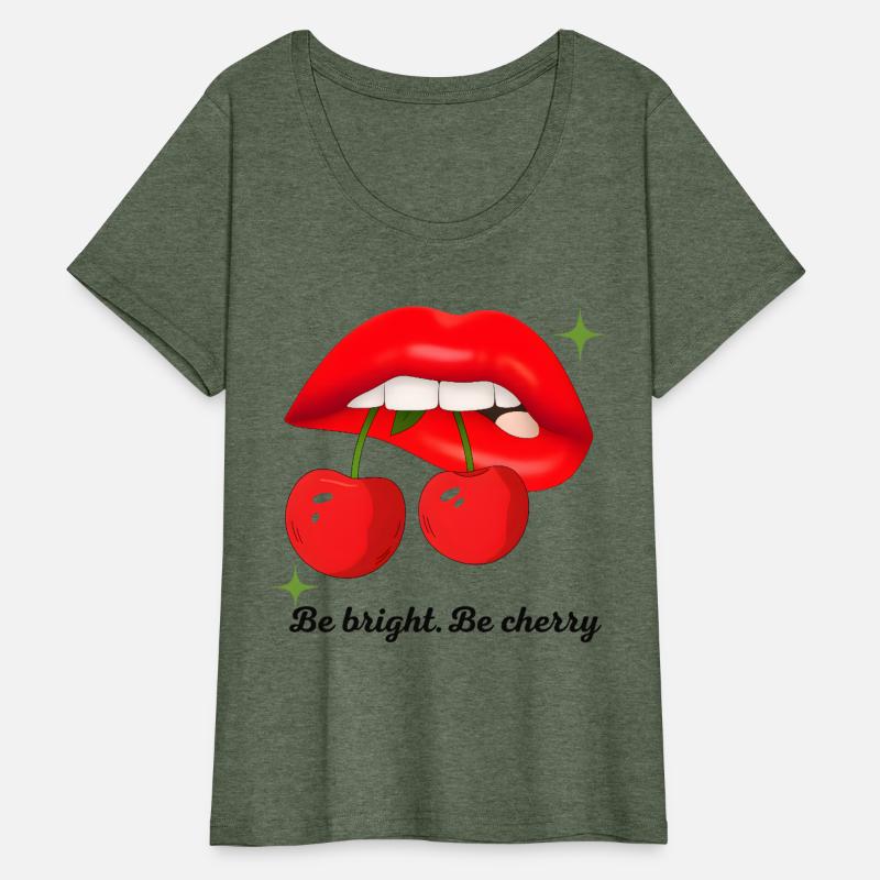 Be Bright. Be Cherry – Bold Lips & Cherry T-Shirt