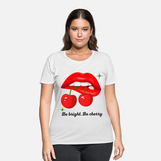 Be Bright. Be Cherry – Bold Lips & Cherry T-Shirt
