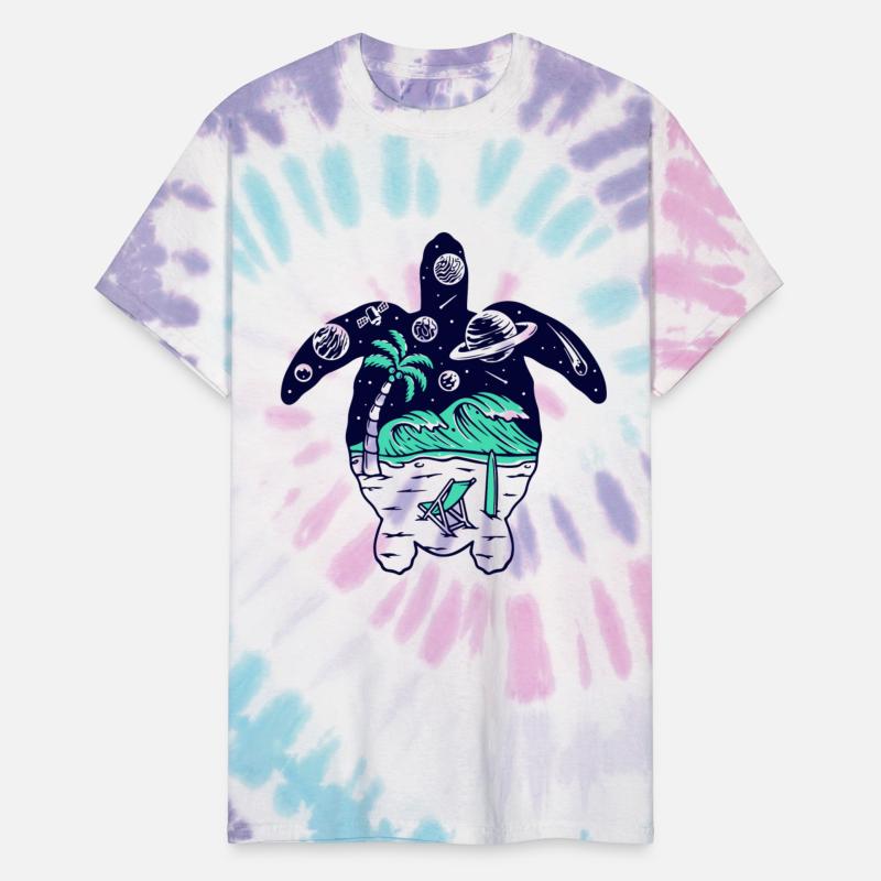 Beach in a turtle silhouette