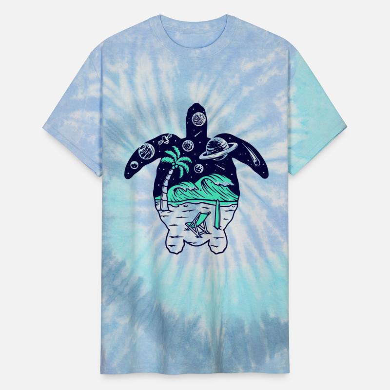 Beach in a turtle silhouette