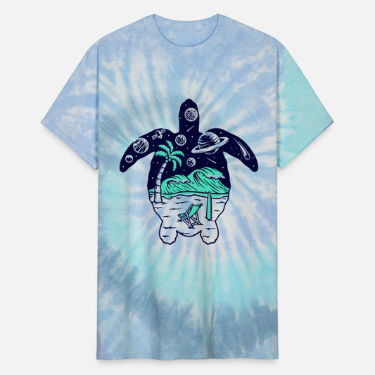 Beach in a turtle silhouette