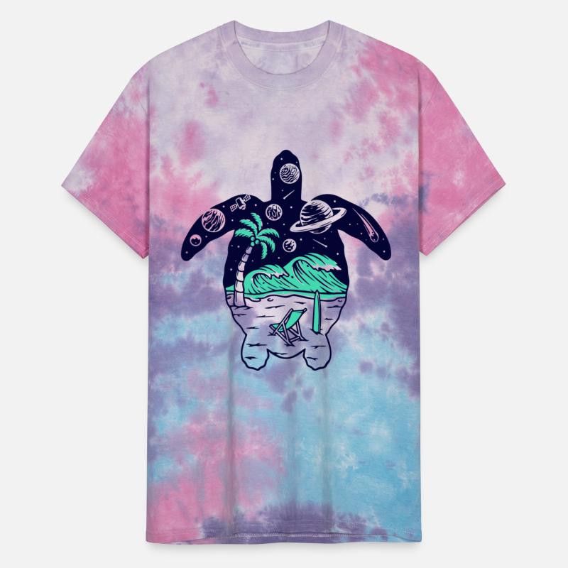 Beach in a turtle silhouette