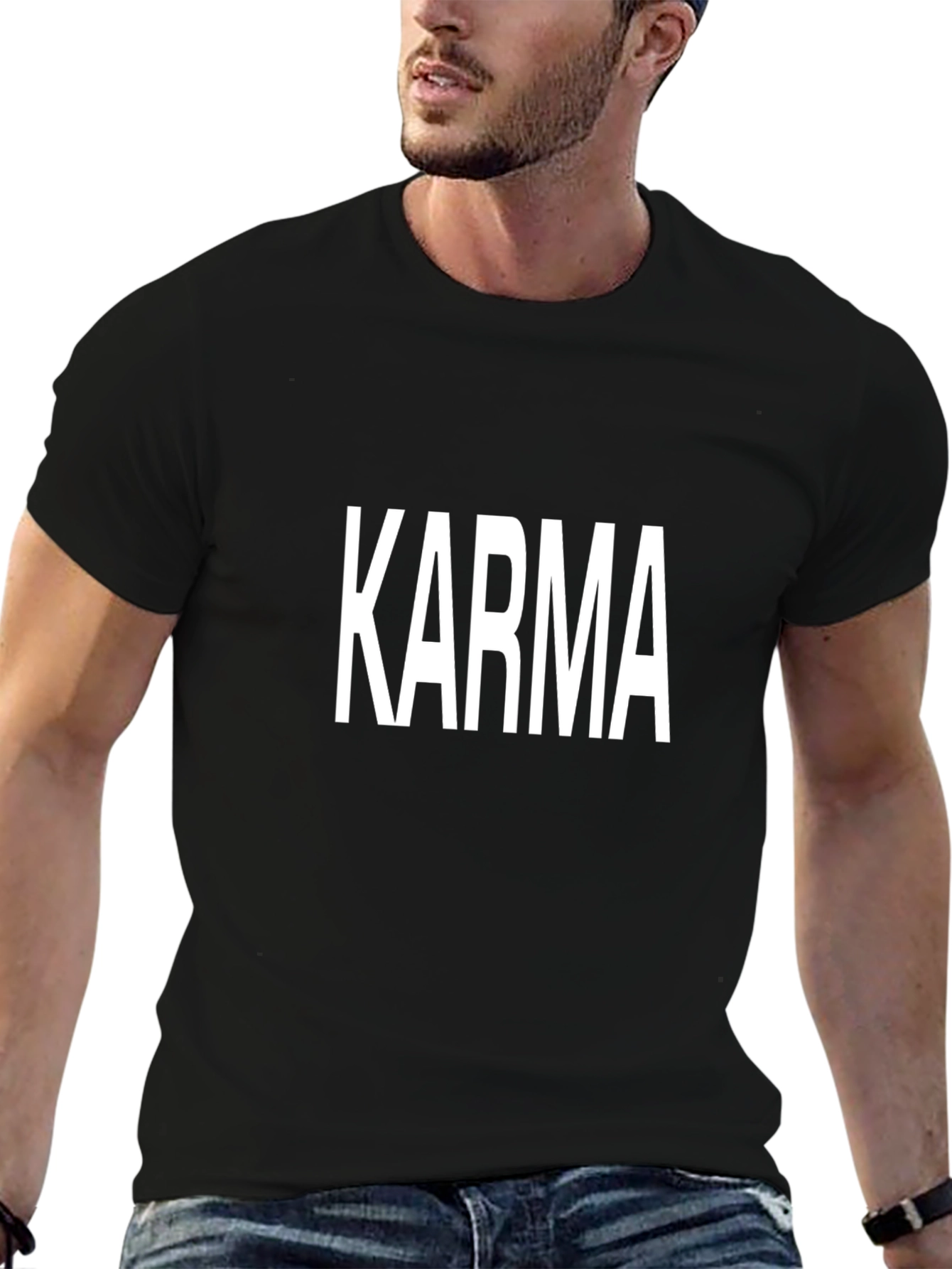 Karma Black T-Shirt - Bold Statement Tee