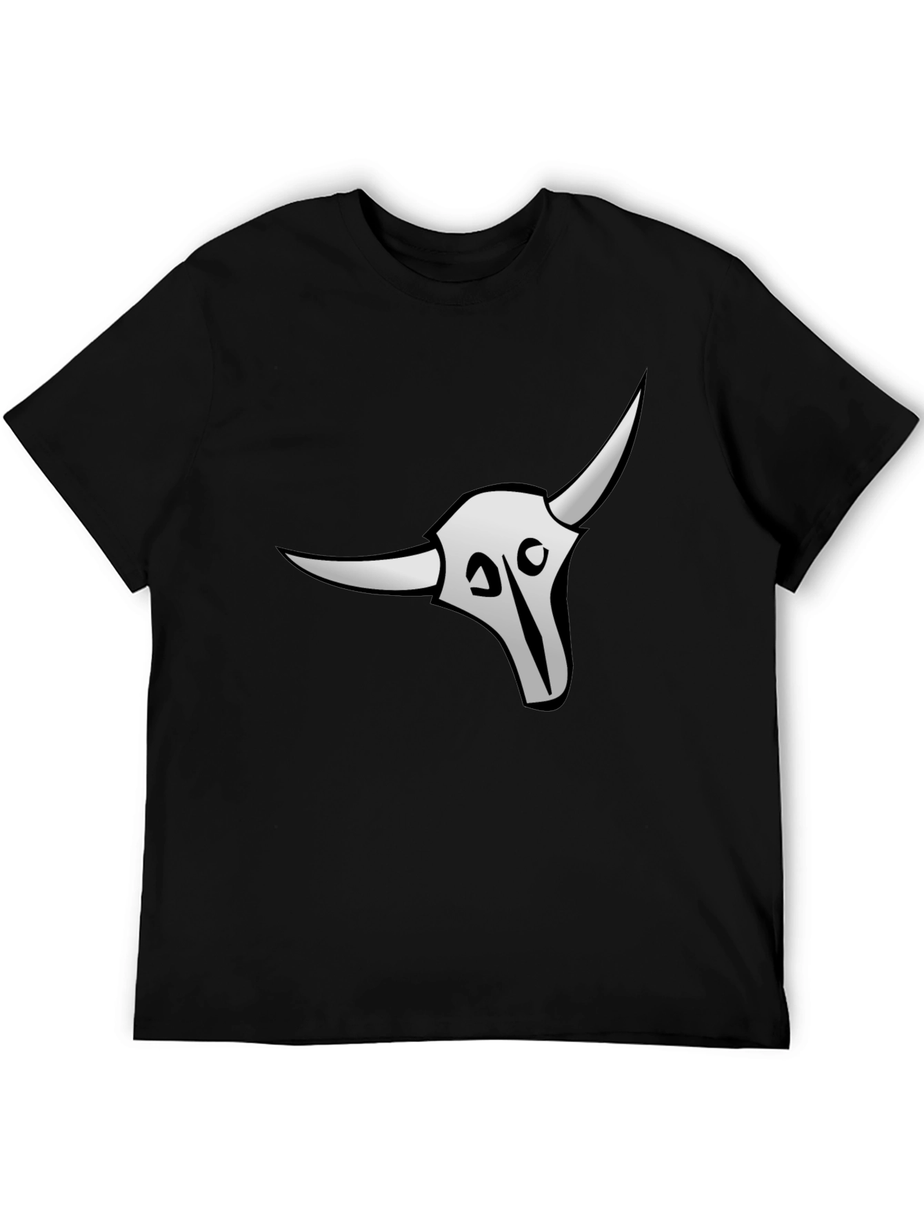 Skull Bull T-Shirt - Premium Black Cotton Tee