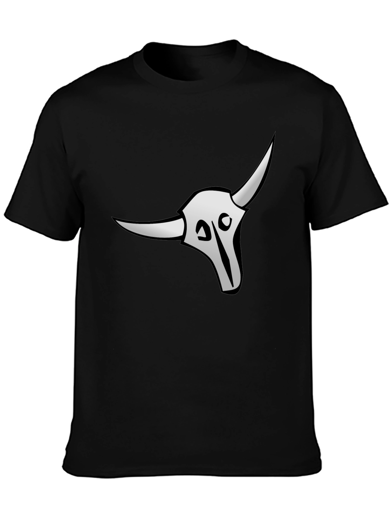 Skull Bull T-Shirt - Premium Black Cotton Tee