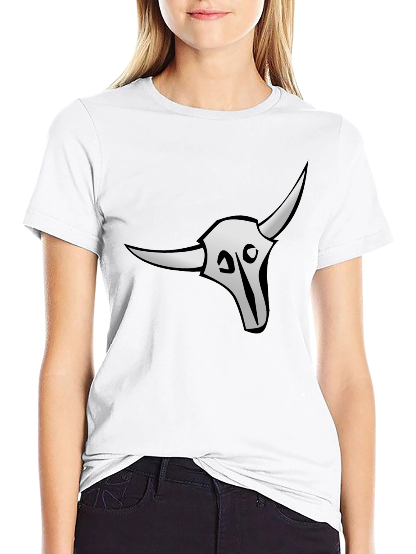 Skull Bull T-Shirt - Premium Black Cotton Tee