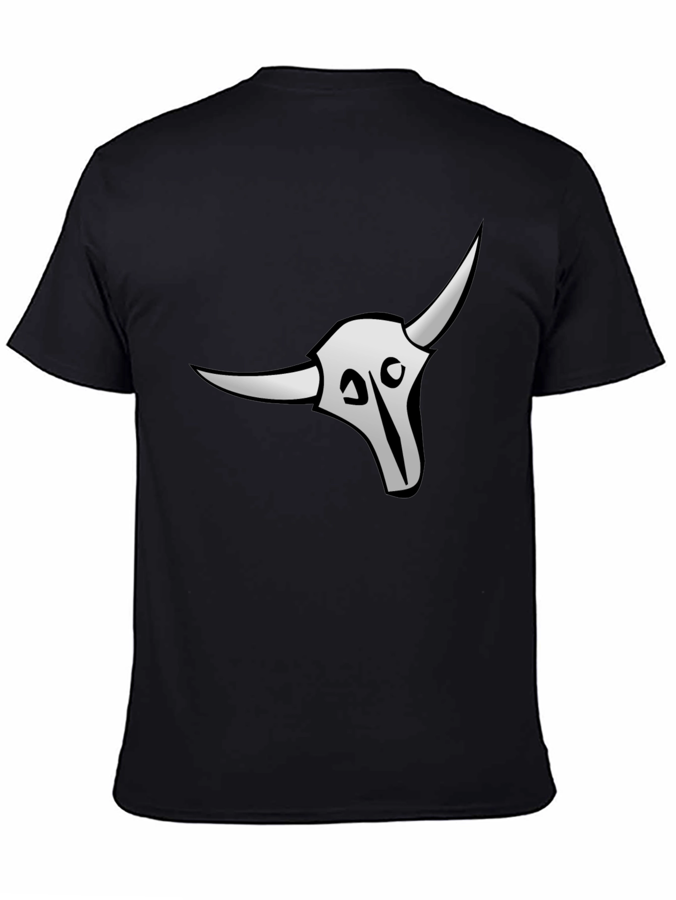 Skull Bull T-Shirt - Premium Black Cotton Tee