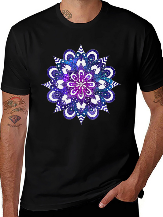 Galaxy Mandala Graphic Tee - Cosmic Style