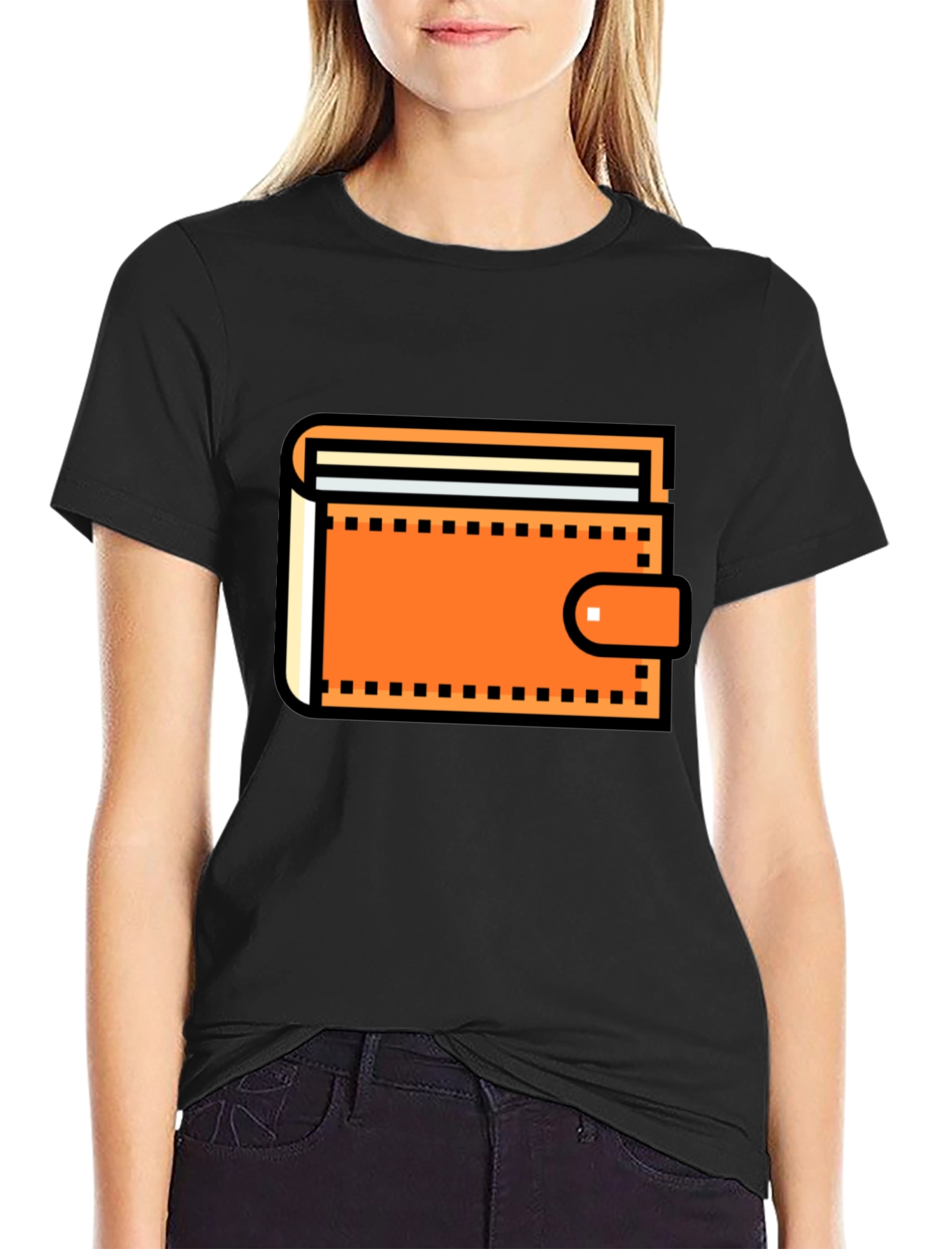 Wallet Graphic Black T-Shirt