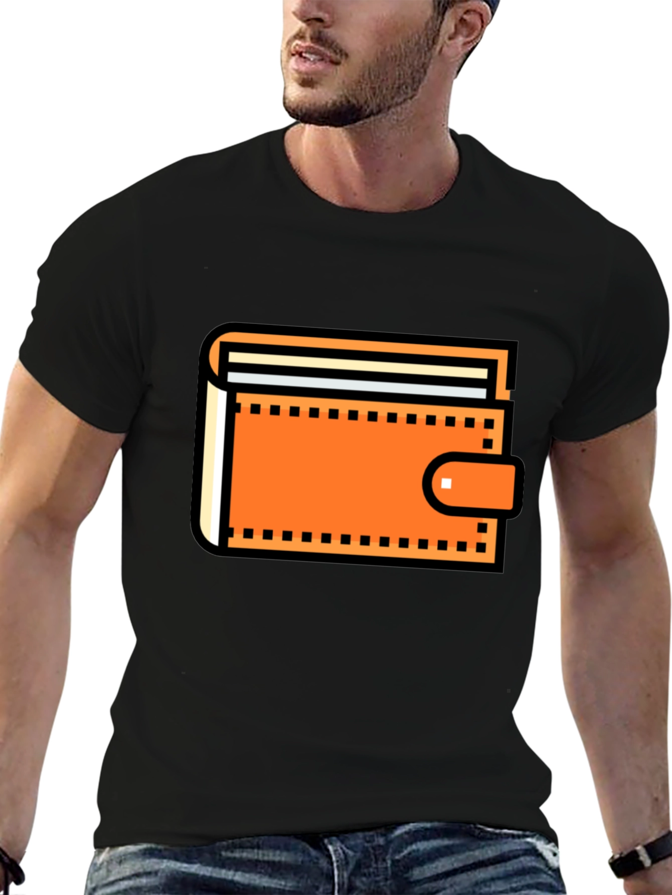Wallet Graphic Black T-Shirt