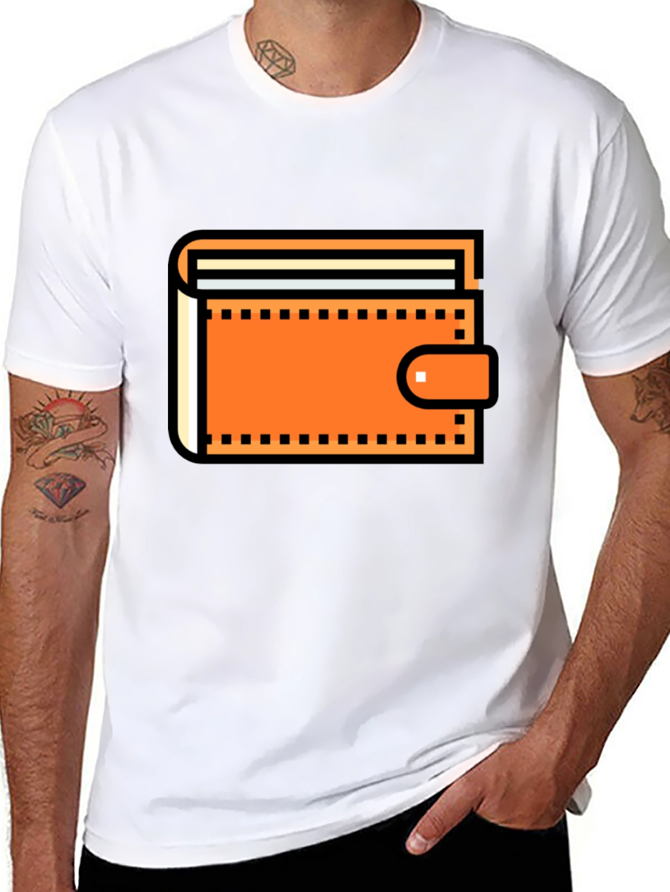 Wallet Graphic Black T-Shirt