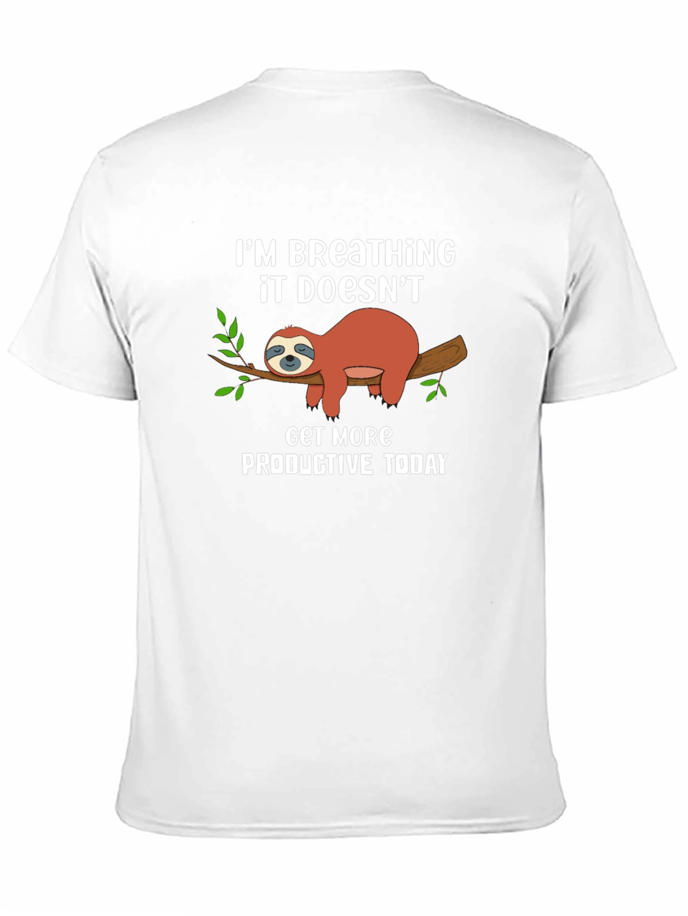 Sloth Breathing T-Shirt - Relaxed Lazy Day Tee