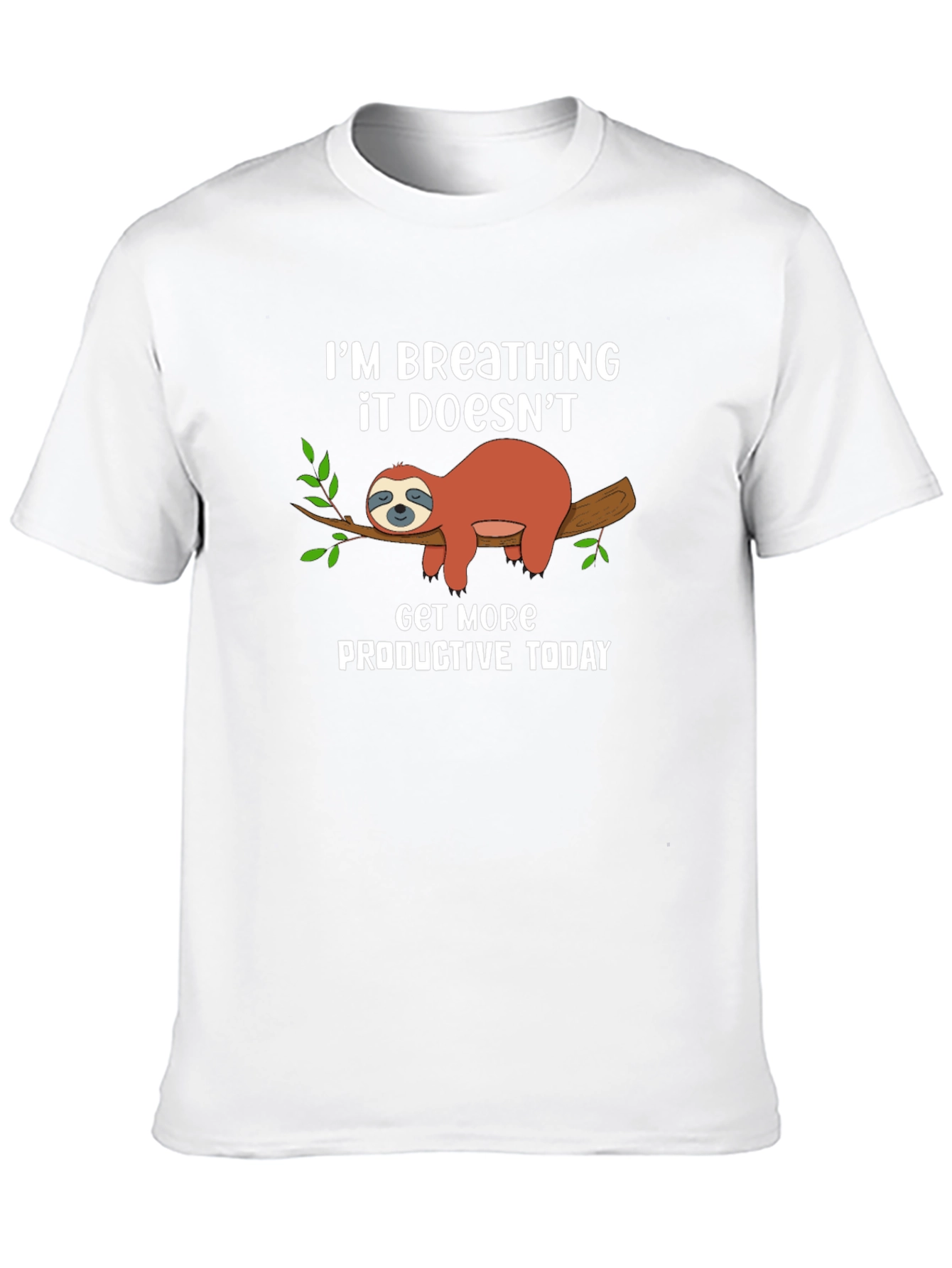 Sloth Breathing T-Shirt - Relaxed Lazy Day Tee