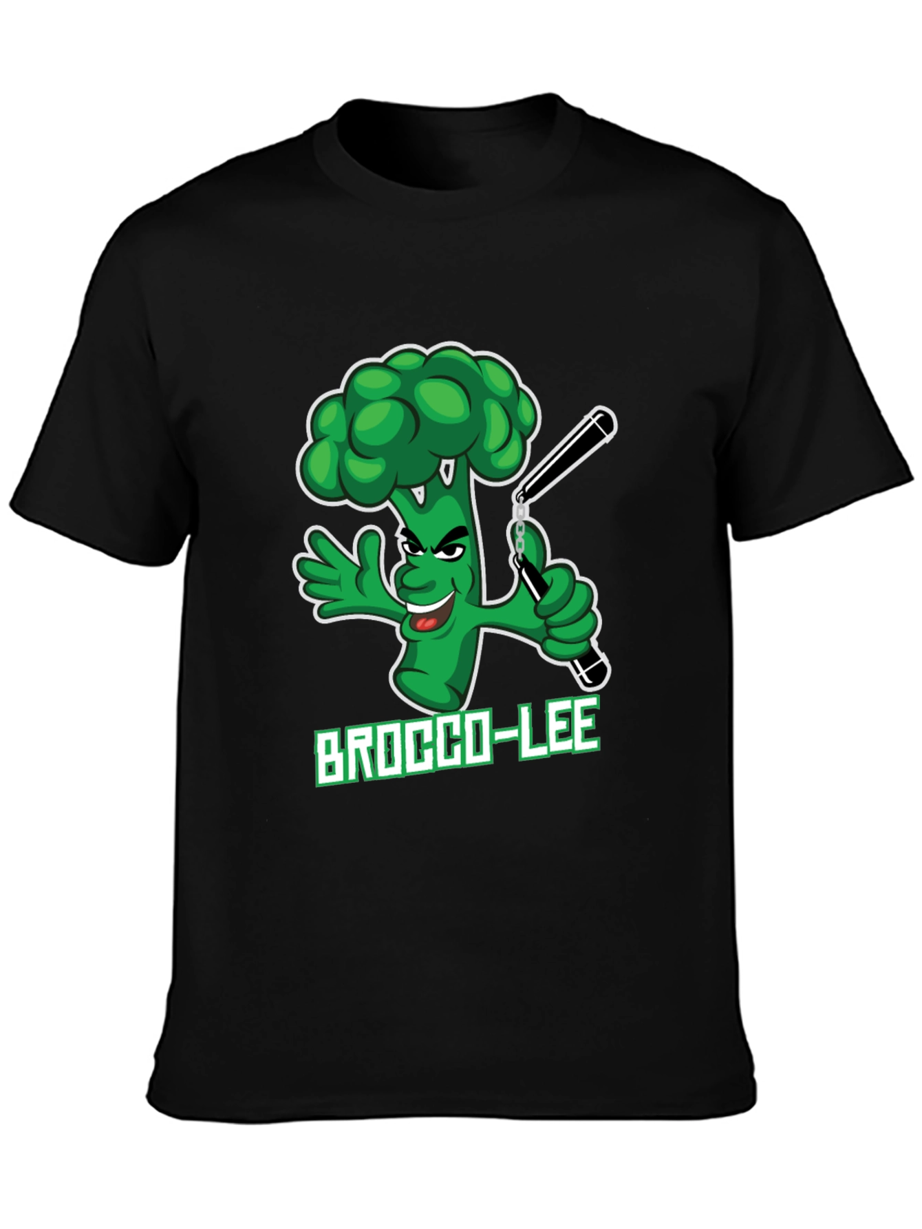 Brocco-Lee T-Shirt - Funny Broccoli Ninja Design