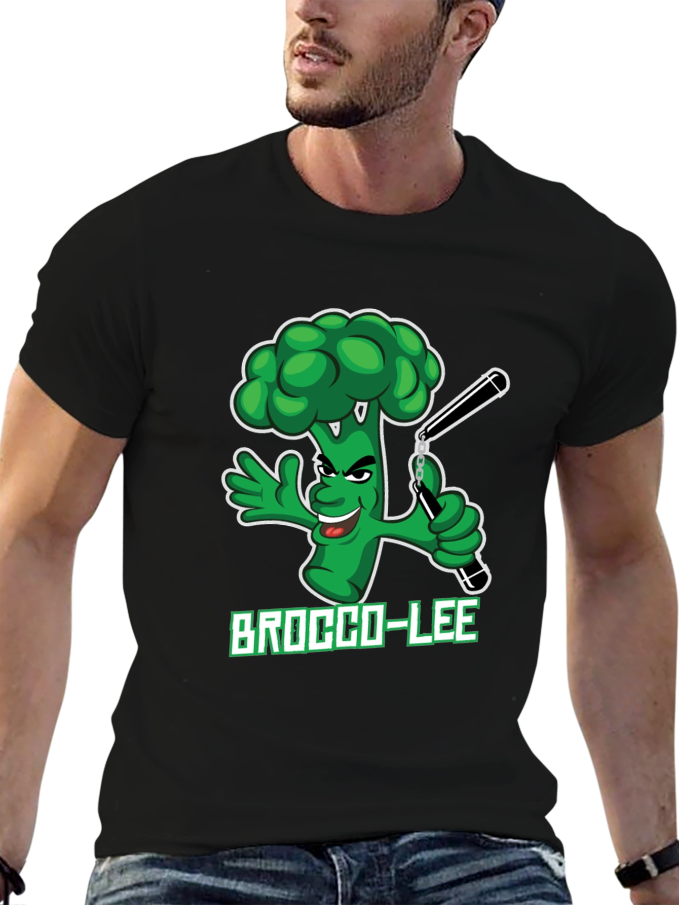Brocco-Lee T-Shirt - Funny Broccoli Ninja Design