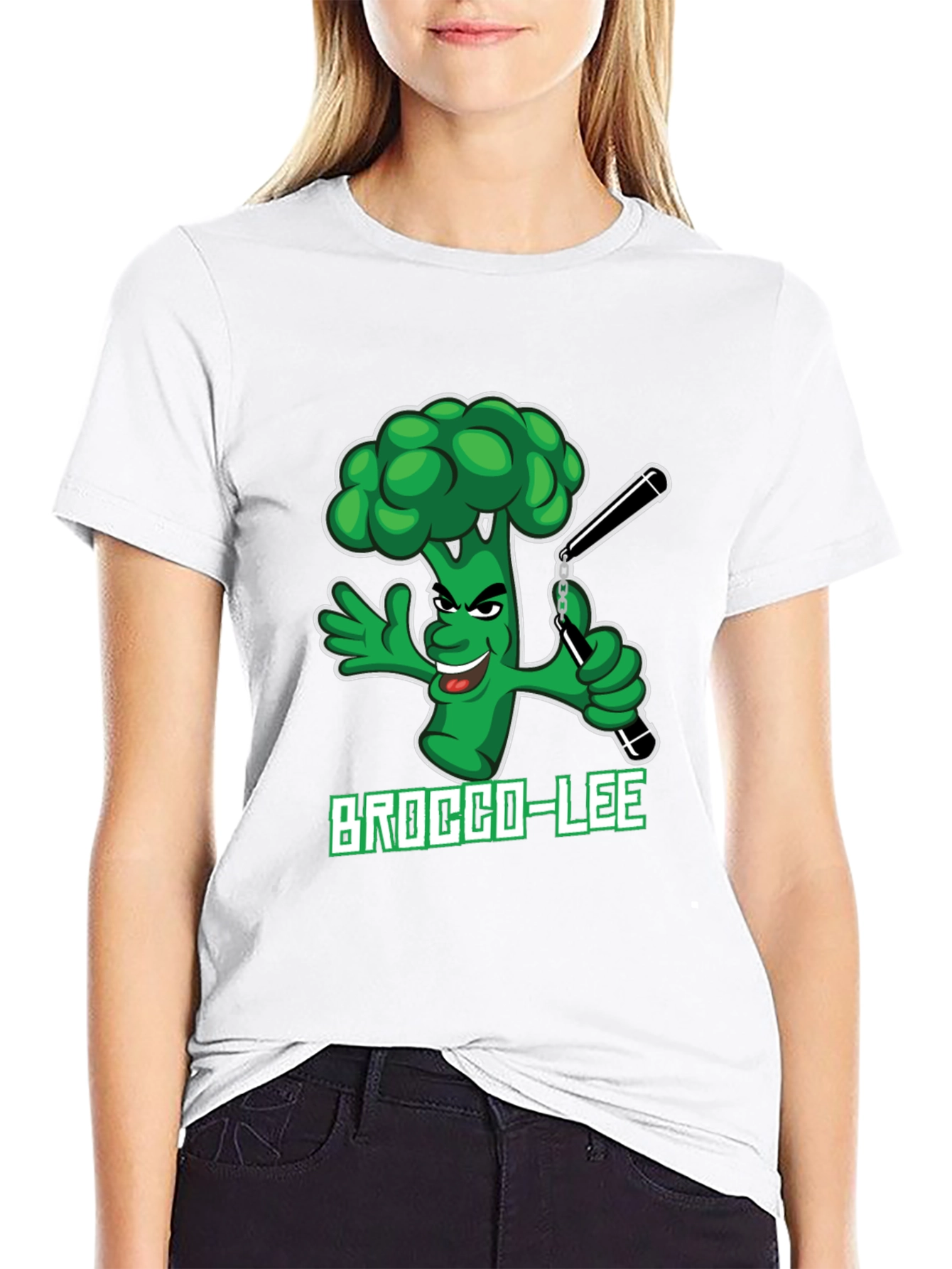 Brocco-Lee T-Shirt - Funny Broccoli Ninja Design