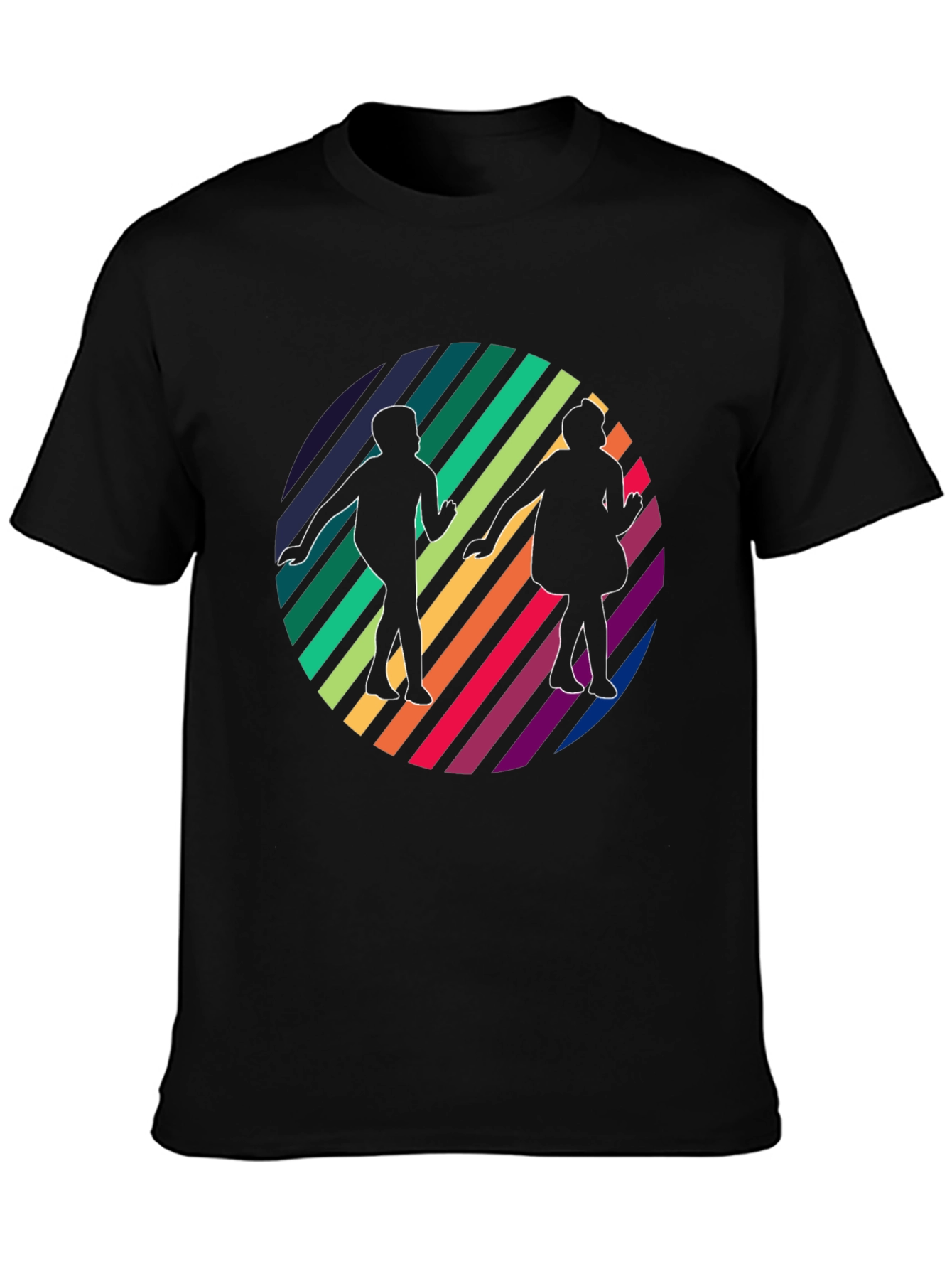 Retro Rainbow Dance Silhouette Tee