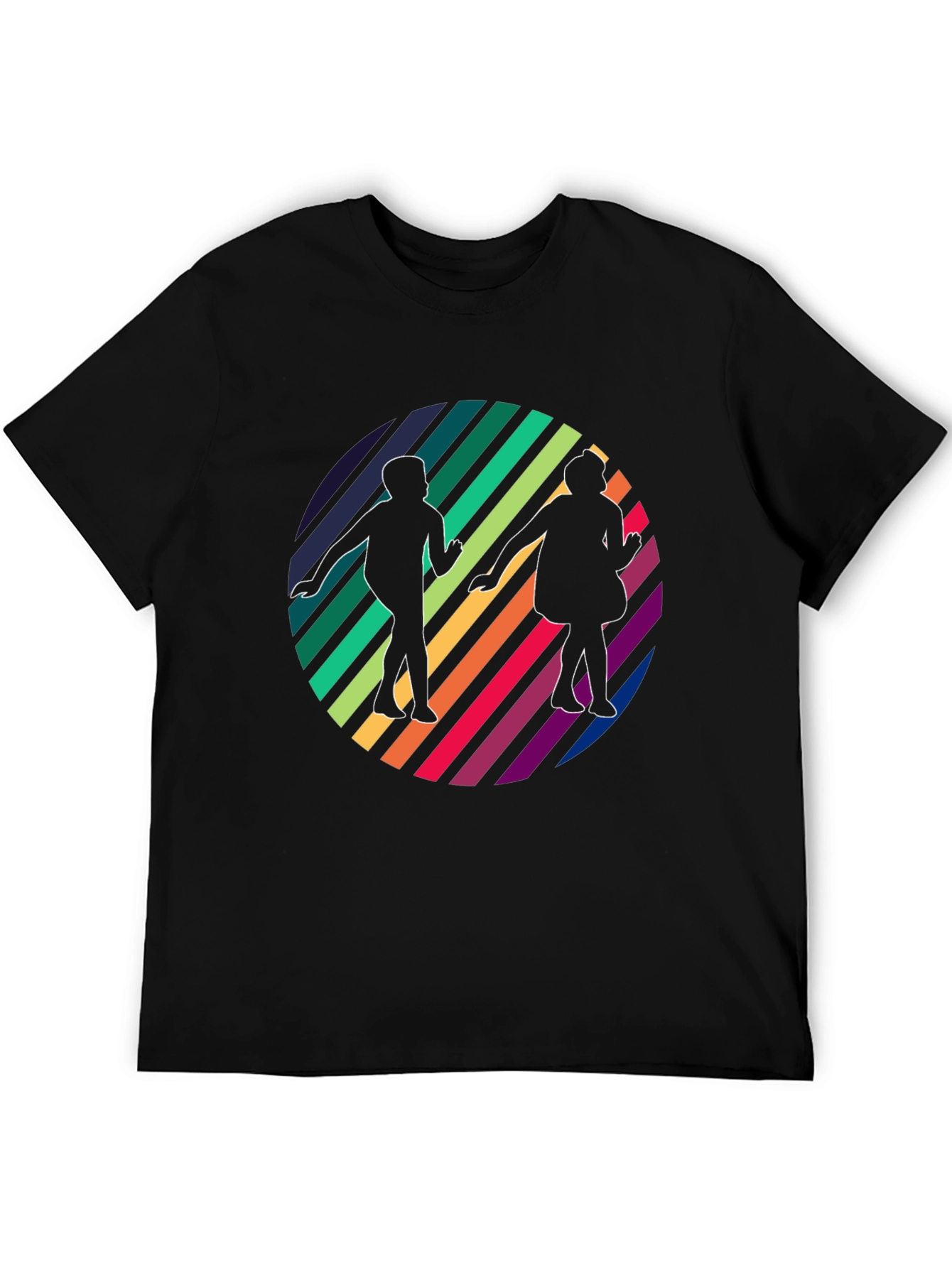 Retro Rainbow Dance Silhouette Tee