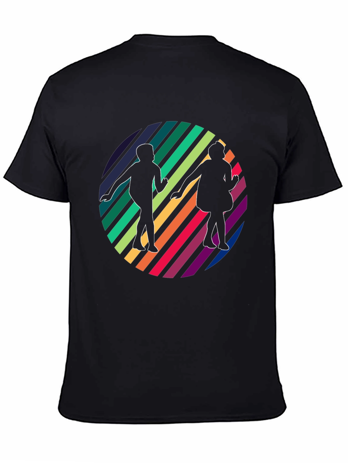 Retro Rainbow Dance Silhouette Tee
