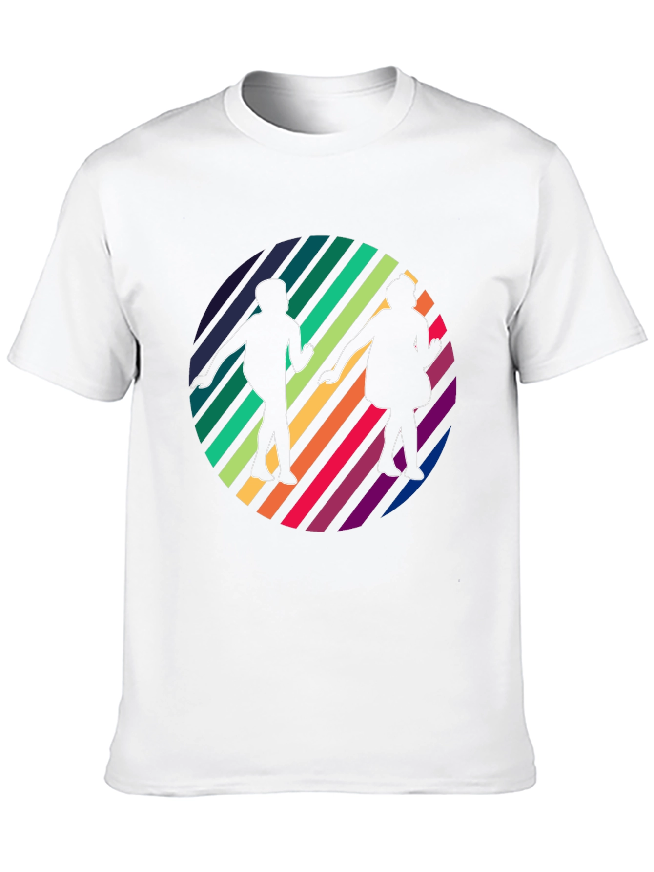 Retro Rainbow Dance Silhouette Tee
