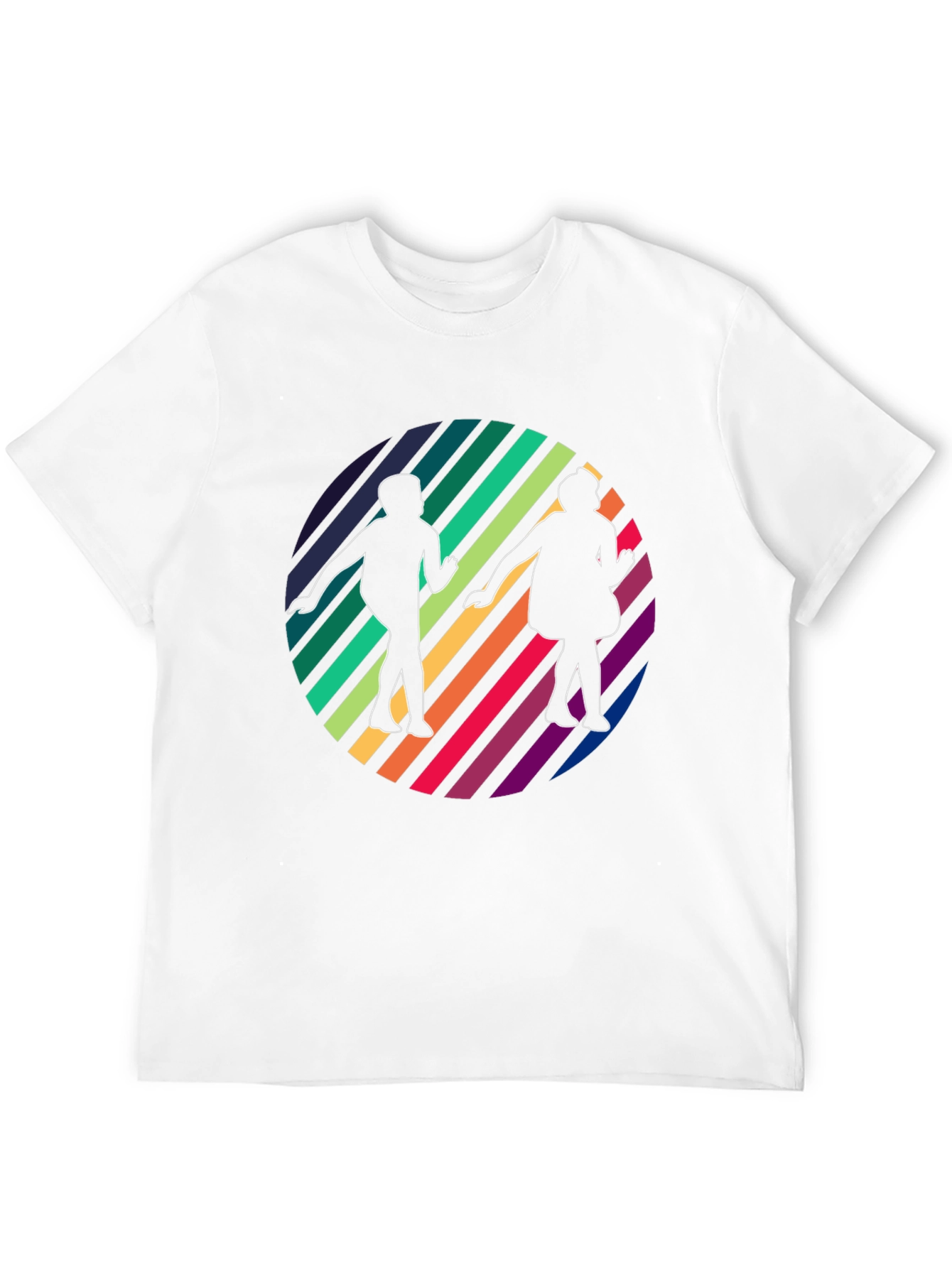 Retro Rainbow Dance Silhouette Tee
