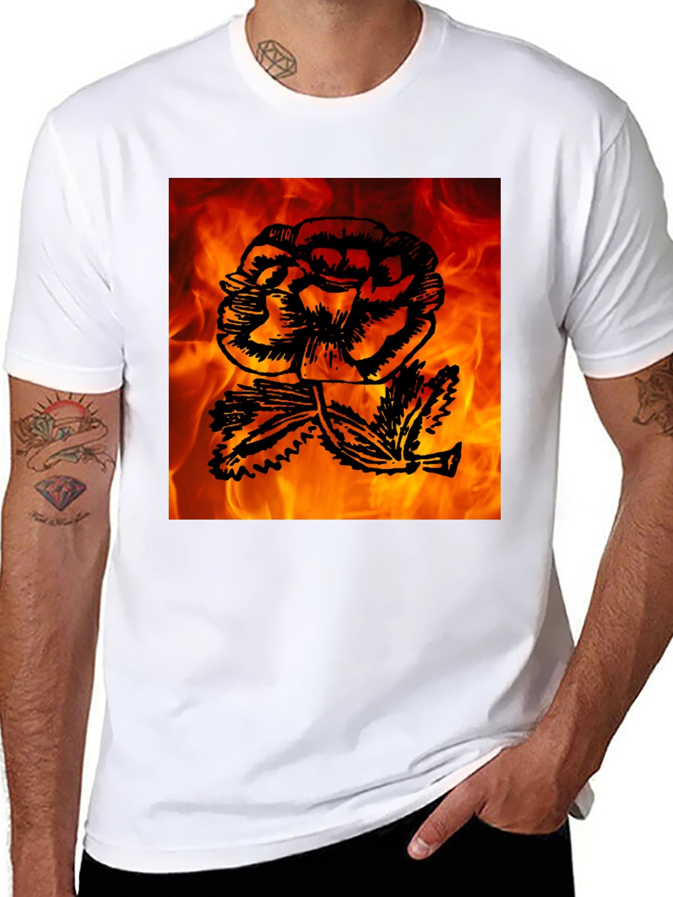 Fiery Rose Graphic Tee