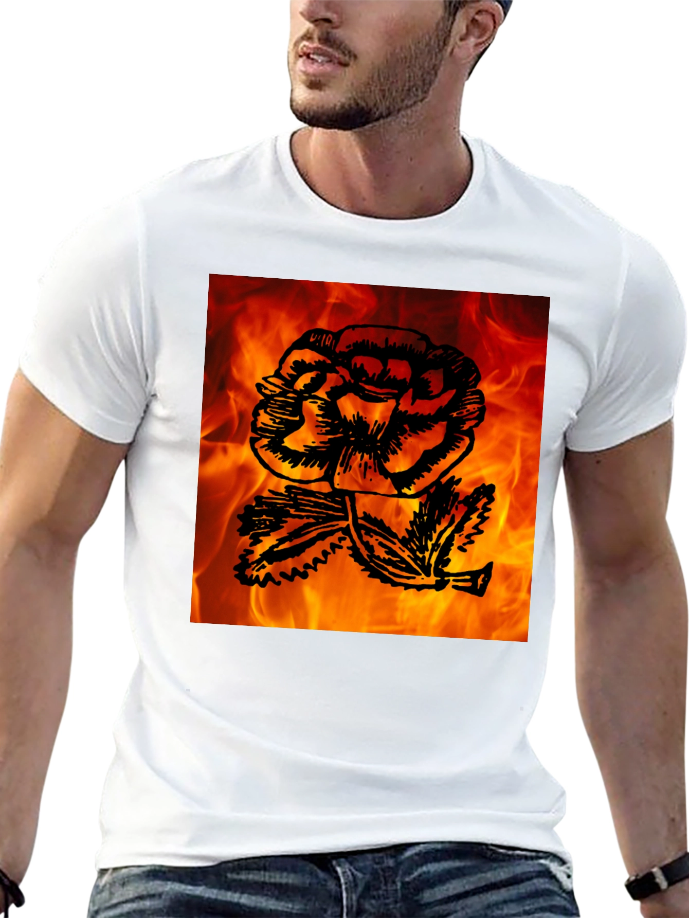 Fiery Rose Graphic Tee