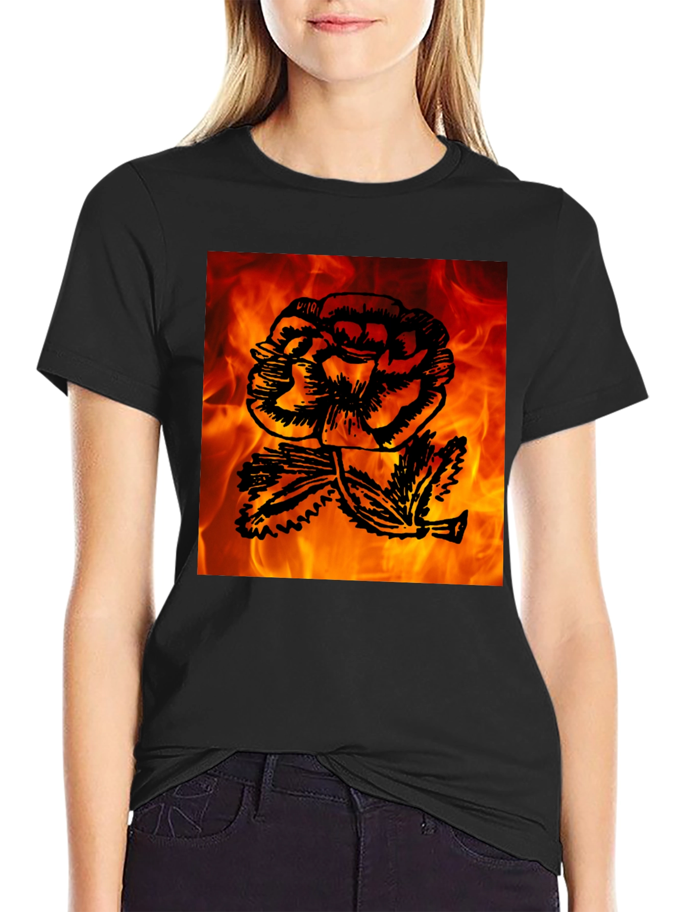 Fiery Rose Graphic Tee