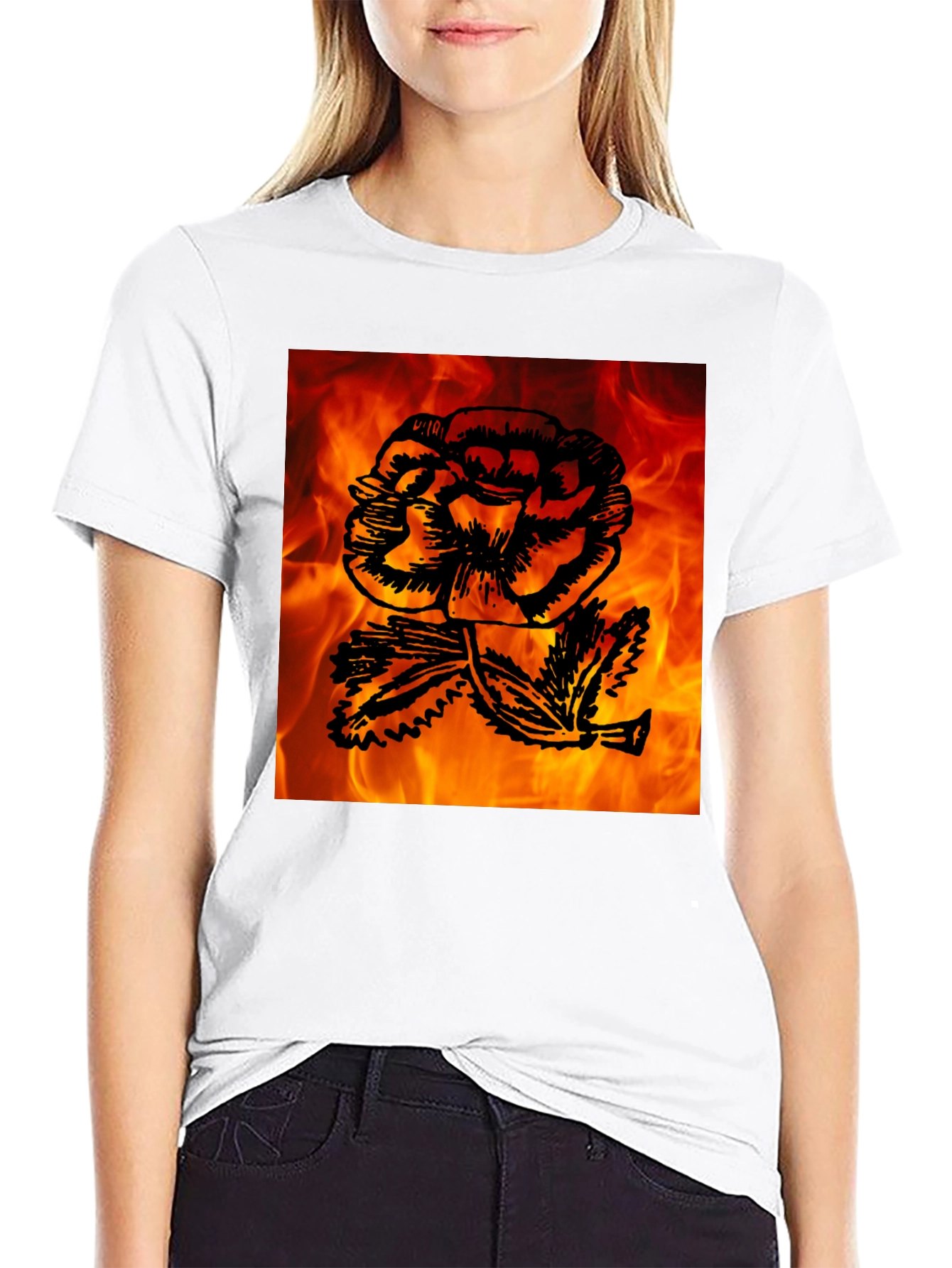 Fiery Rose Graphic Tee