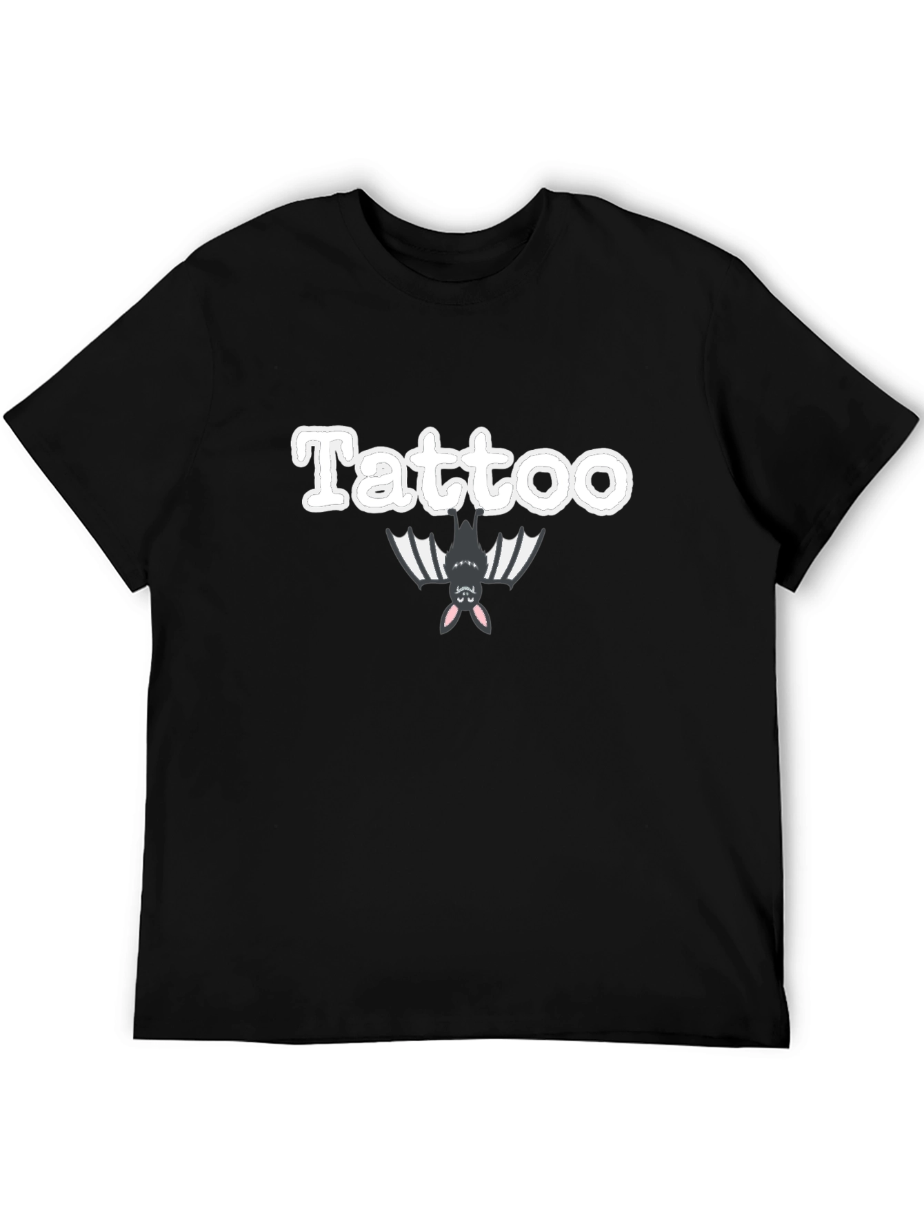 Tattoo Bat Graphic T-Shirt | Trendy Crew Neck Tee