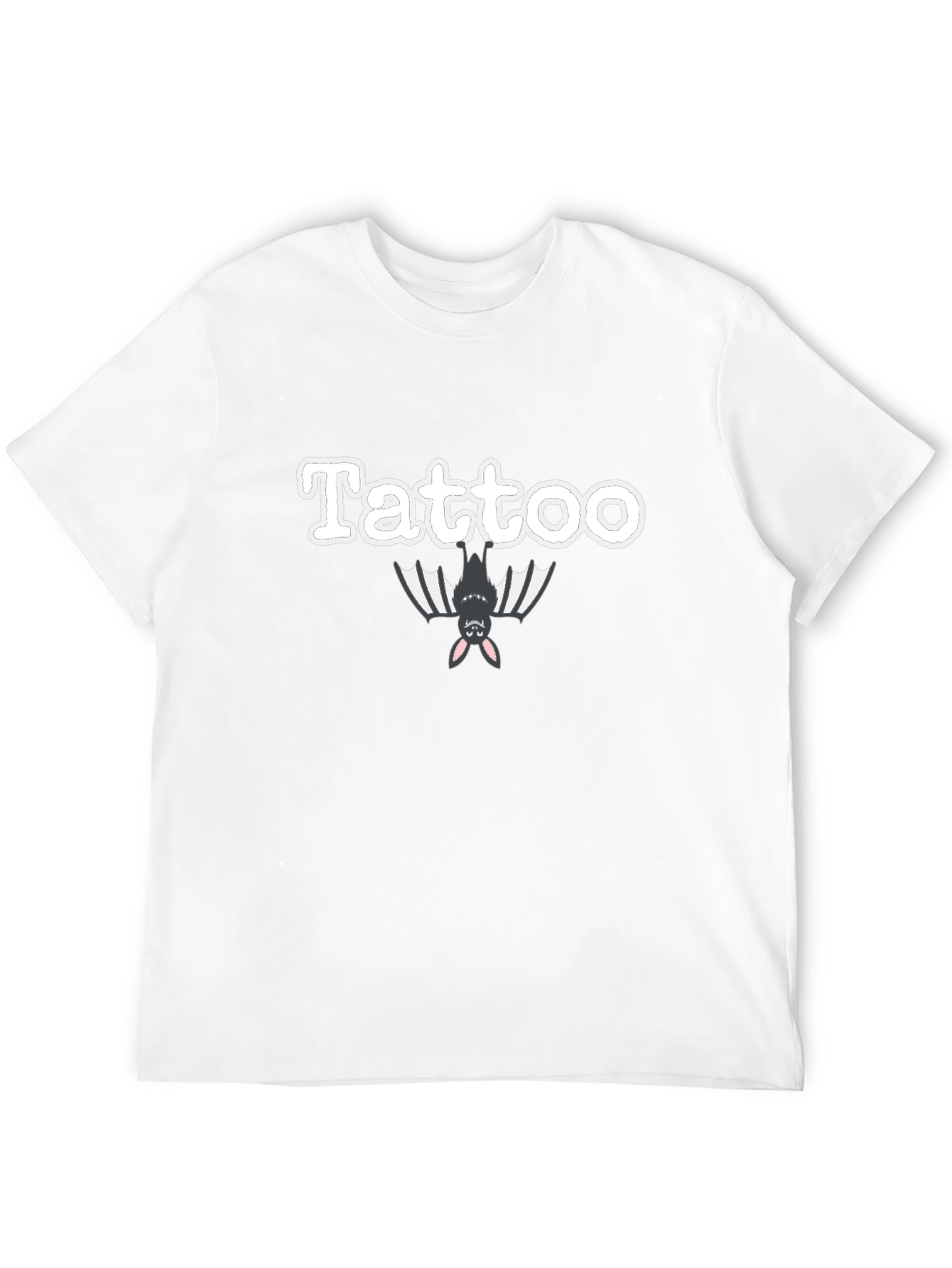 Tattoo Bat Graphic T-Shirt | Trendy Crew Neck Tee