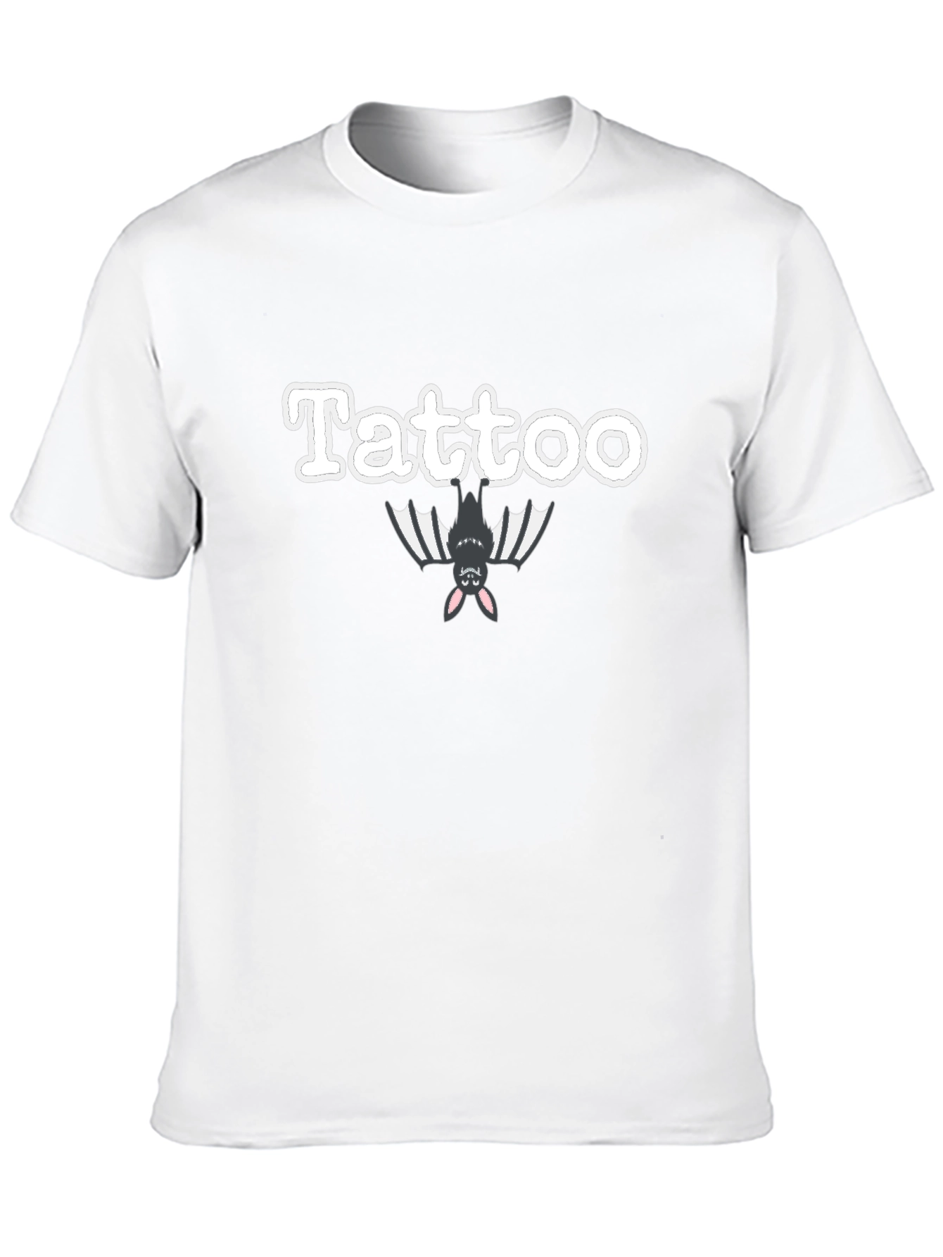 Tattoo Bat Graphic T-Shirt | Trendy Crew Neck Tee
