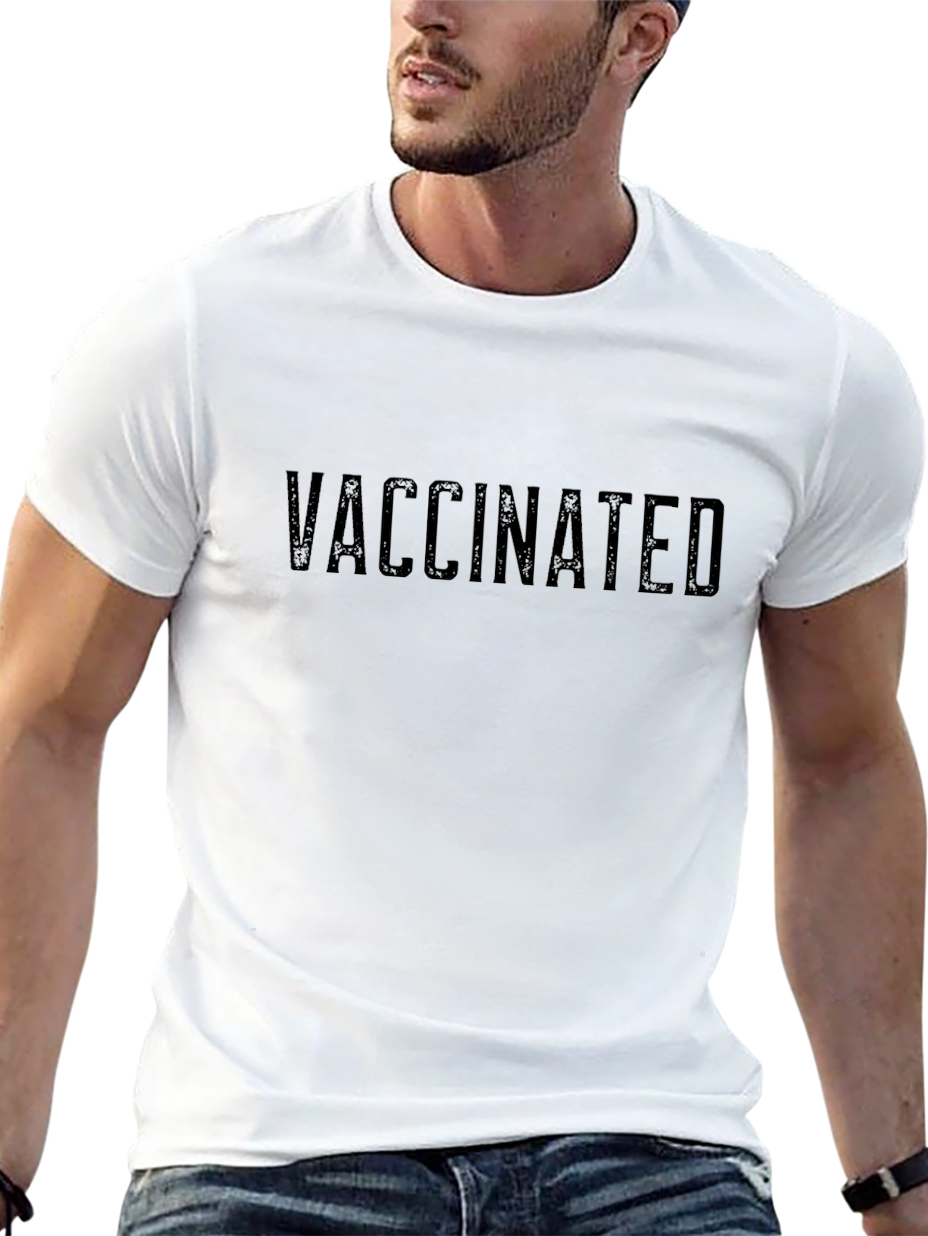 Vaccinated Statement Black T-Shirt