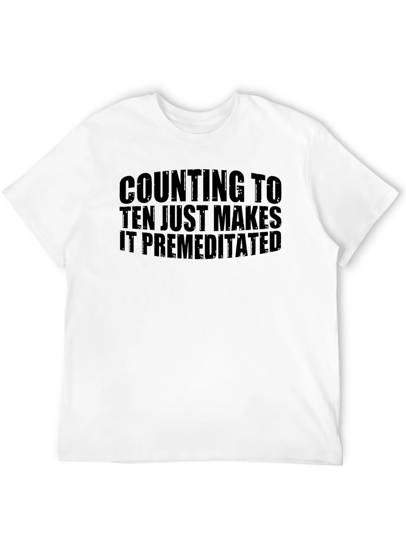 Counting to Ten Premeditated Black Graphic T-Shirt