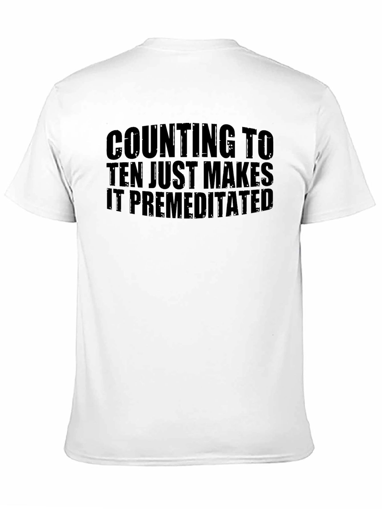 Counting to Ten Premeditated Black Graphic T-Shirt