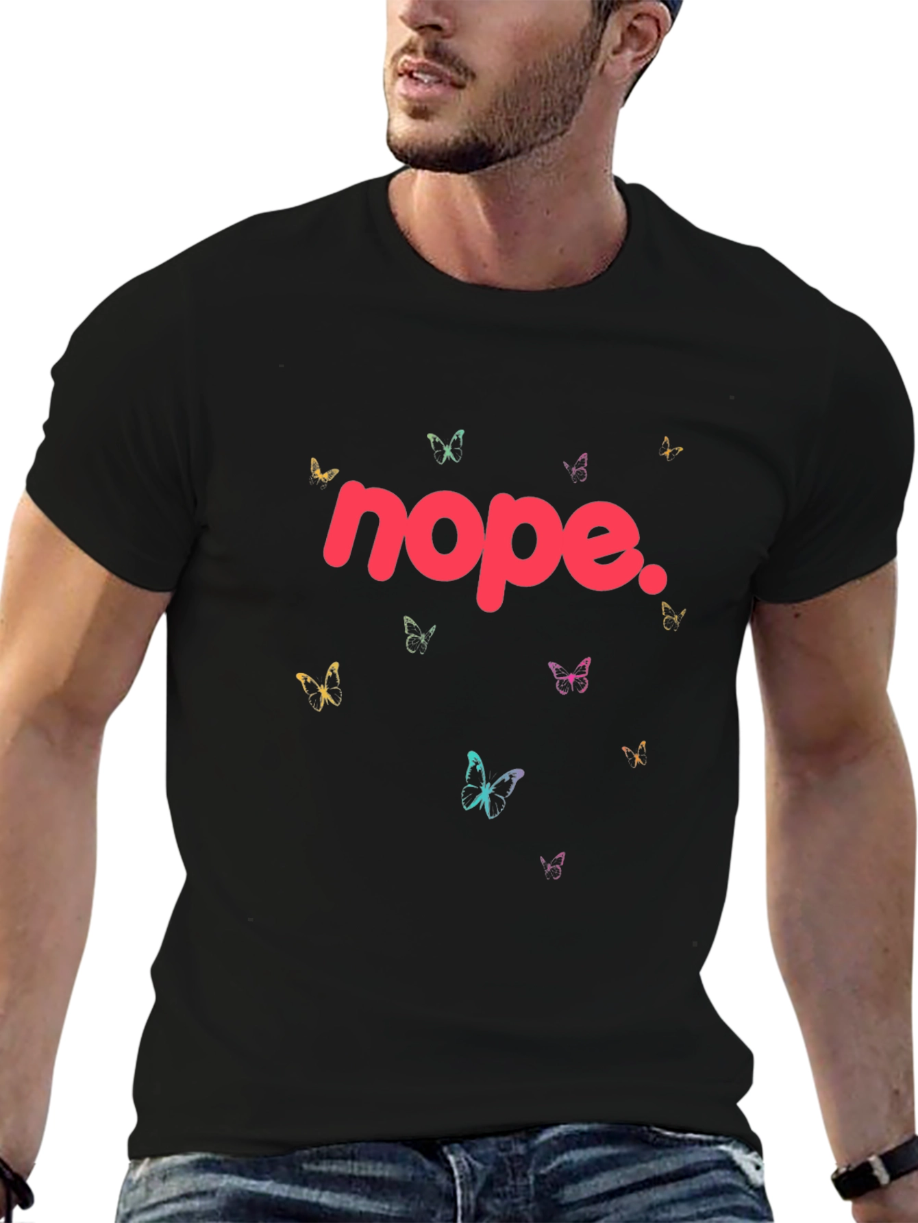 Nope Butterfly Graphic Tee