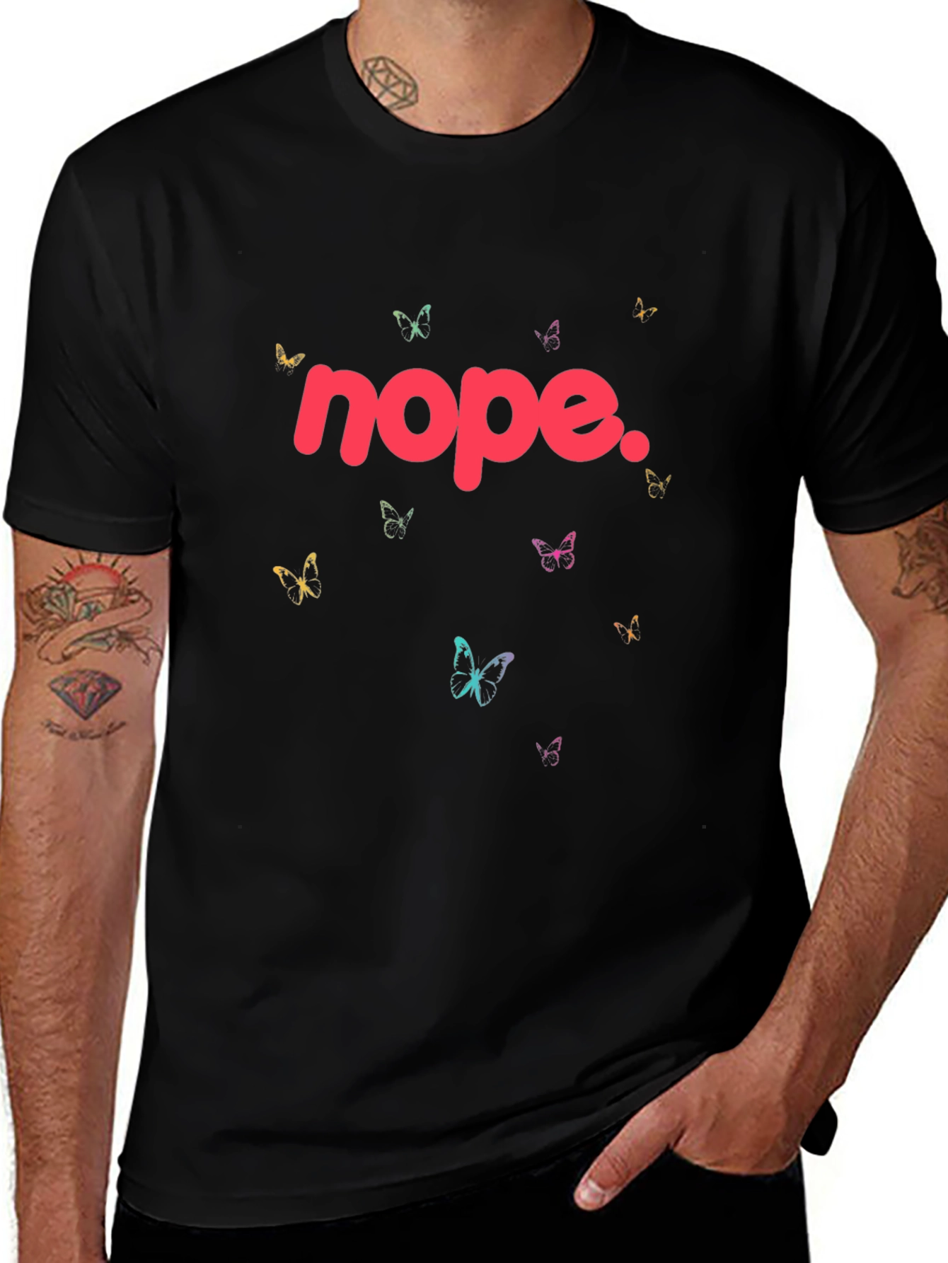 Nope Butterfly Graphic Tee