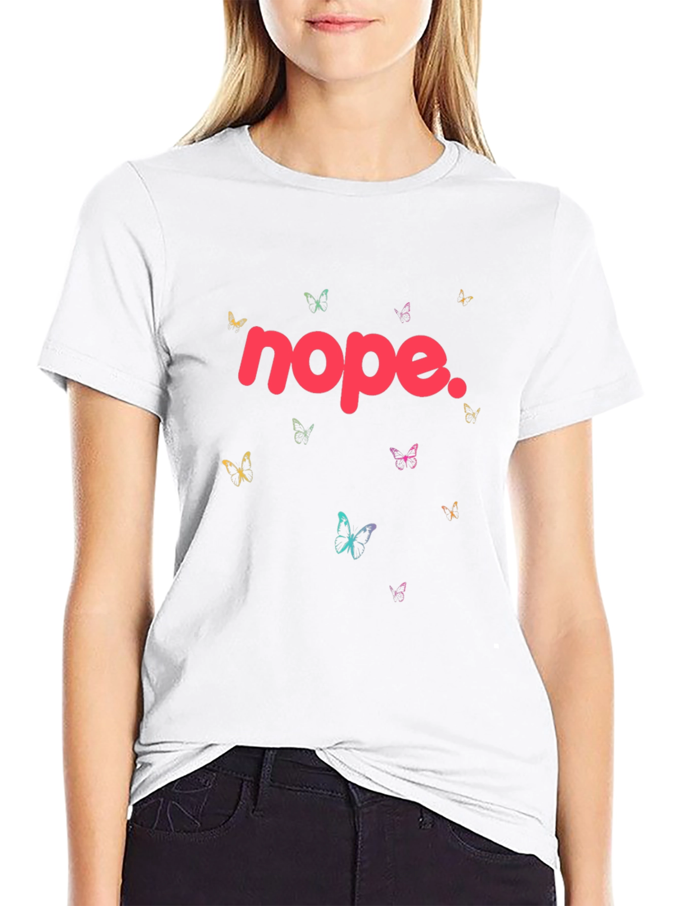 Nope Butterfly Graphic Tee