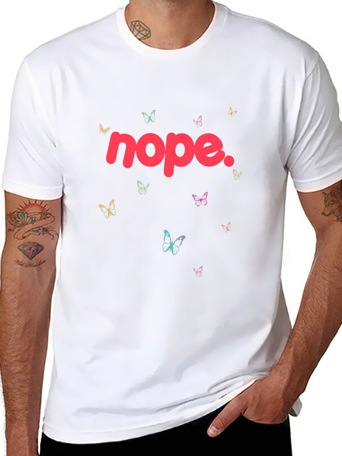 Nope Butterfly Graphic Tee