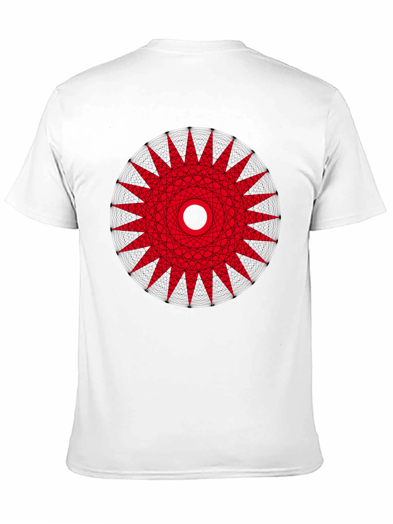 Geometric Mandala Graphic Tee - Black